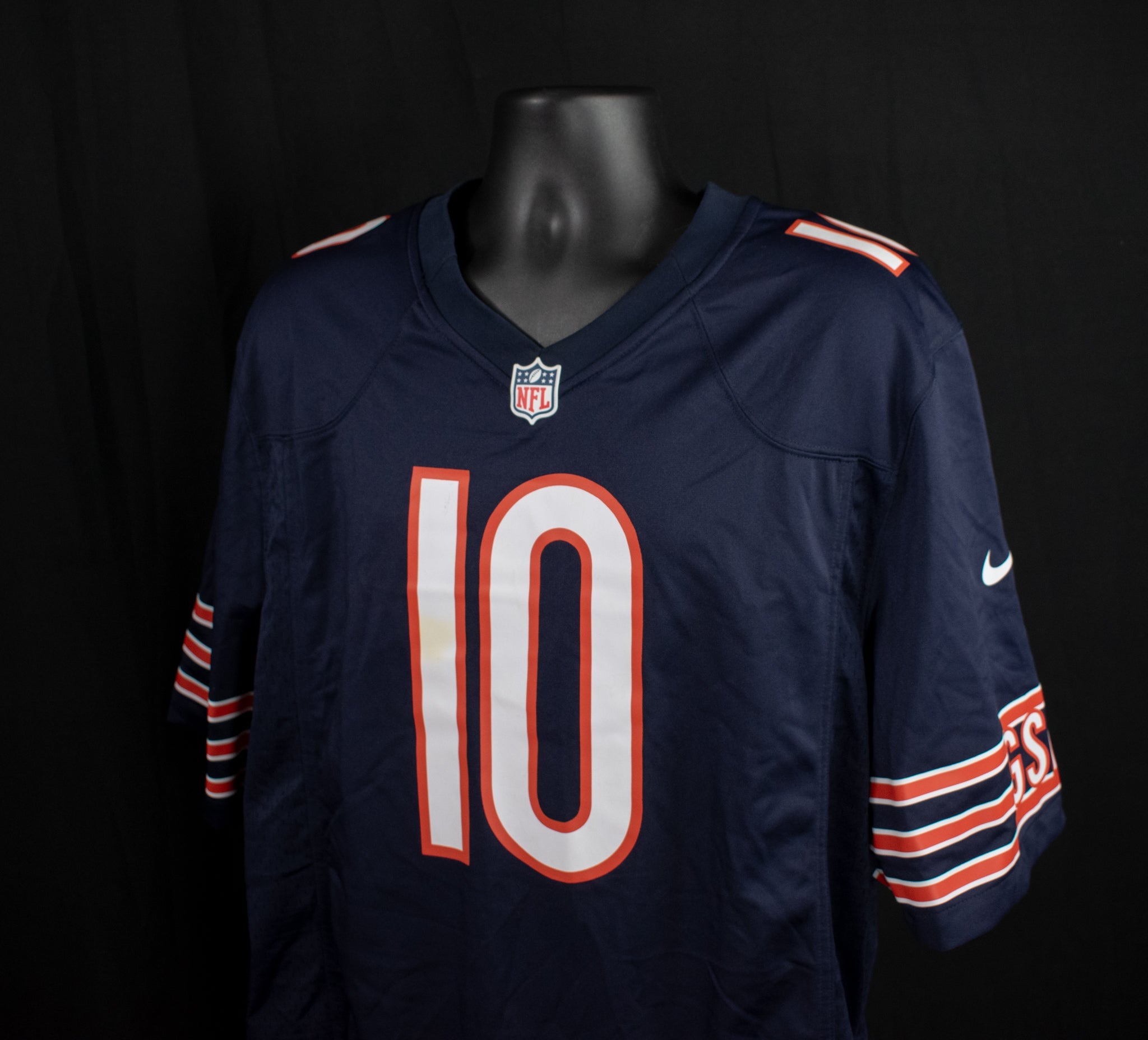 Chicago Bears Jersey Blue Nike On Field X-Large Adult NFL Jersey Mitch Trubisky #10 QB