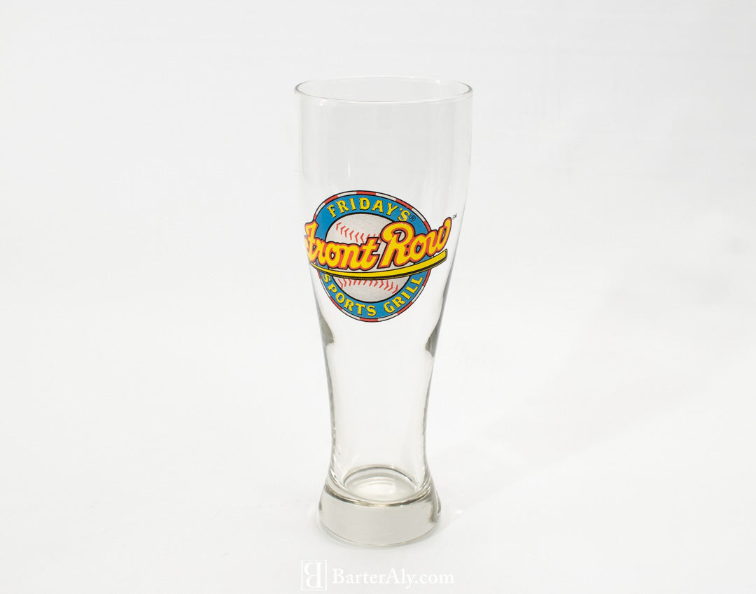 Friday’s Front Row Sports Grill Tall Glass Beer Glass Used