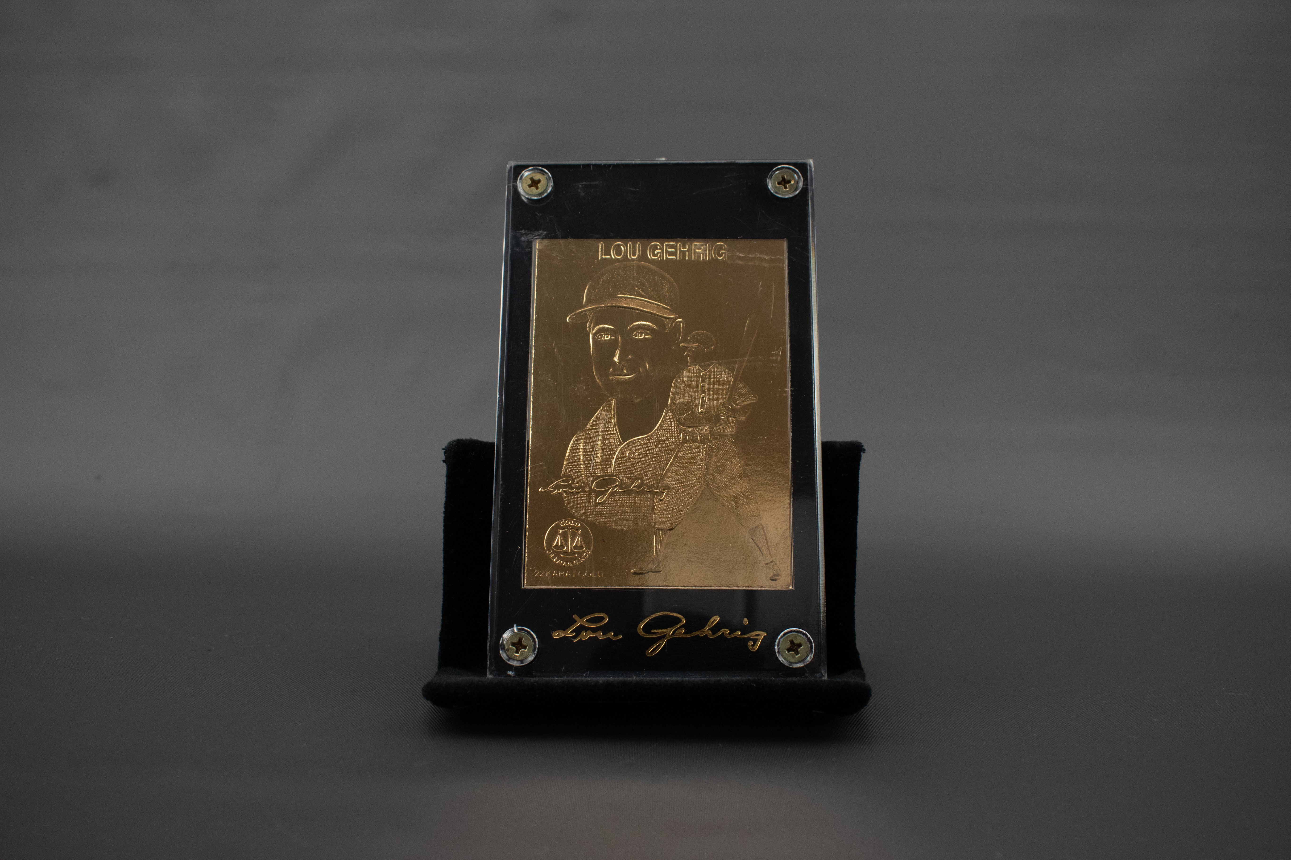 Lou Gehrig Card Limited Edition GOLD PERFORMANCE 22k Gold