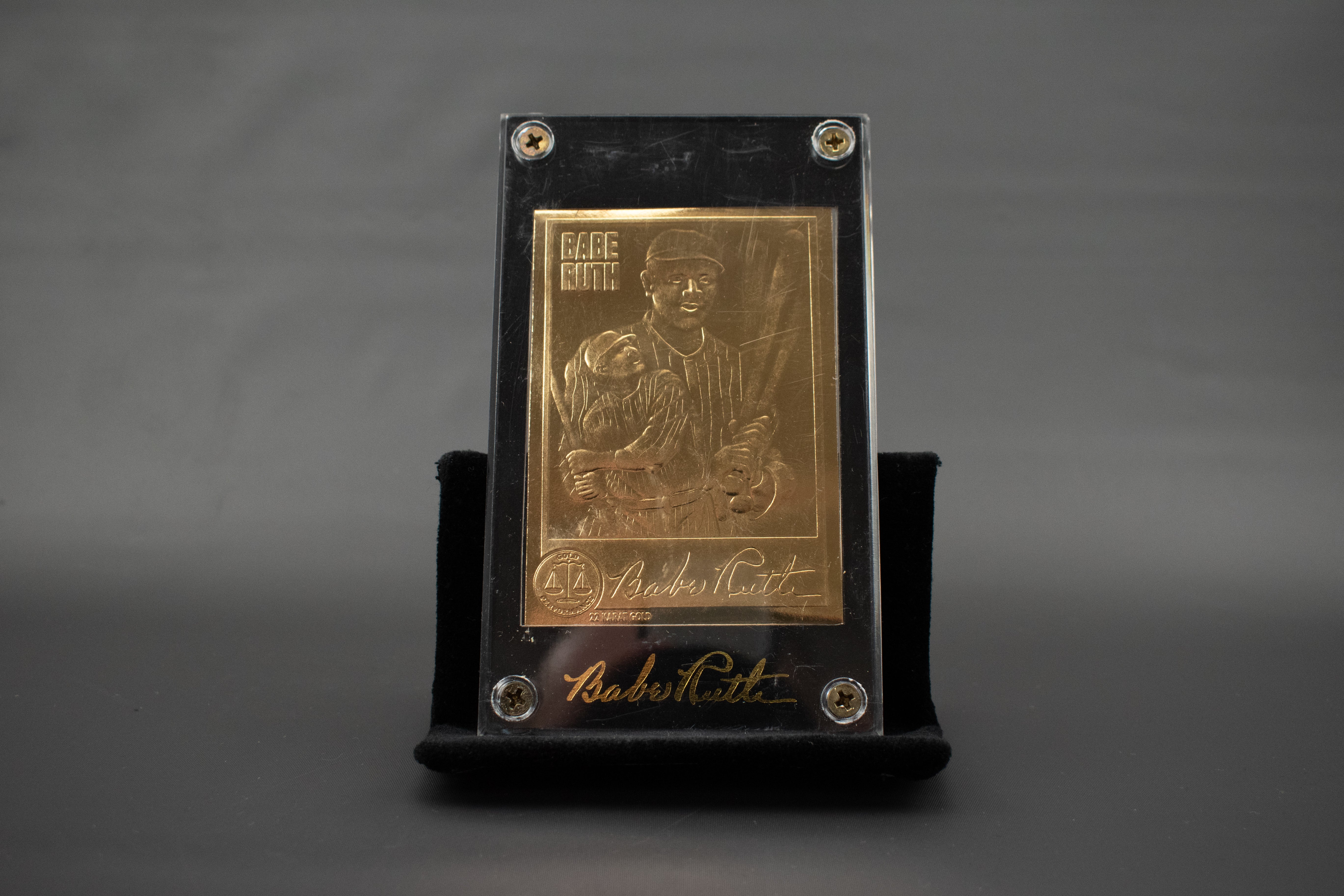 Babe Ruth Card Limited Edition BABE RUTH GOLD PERFORMANCE 22k Gold