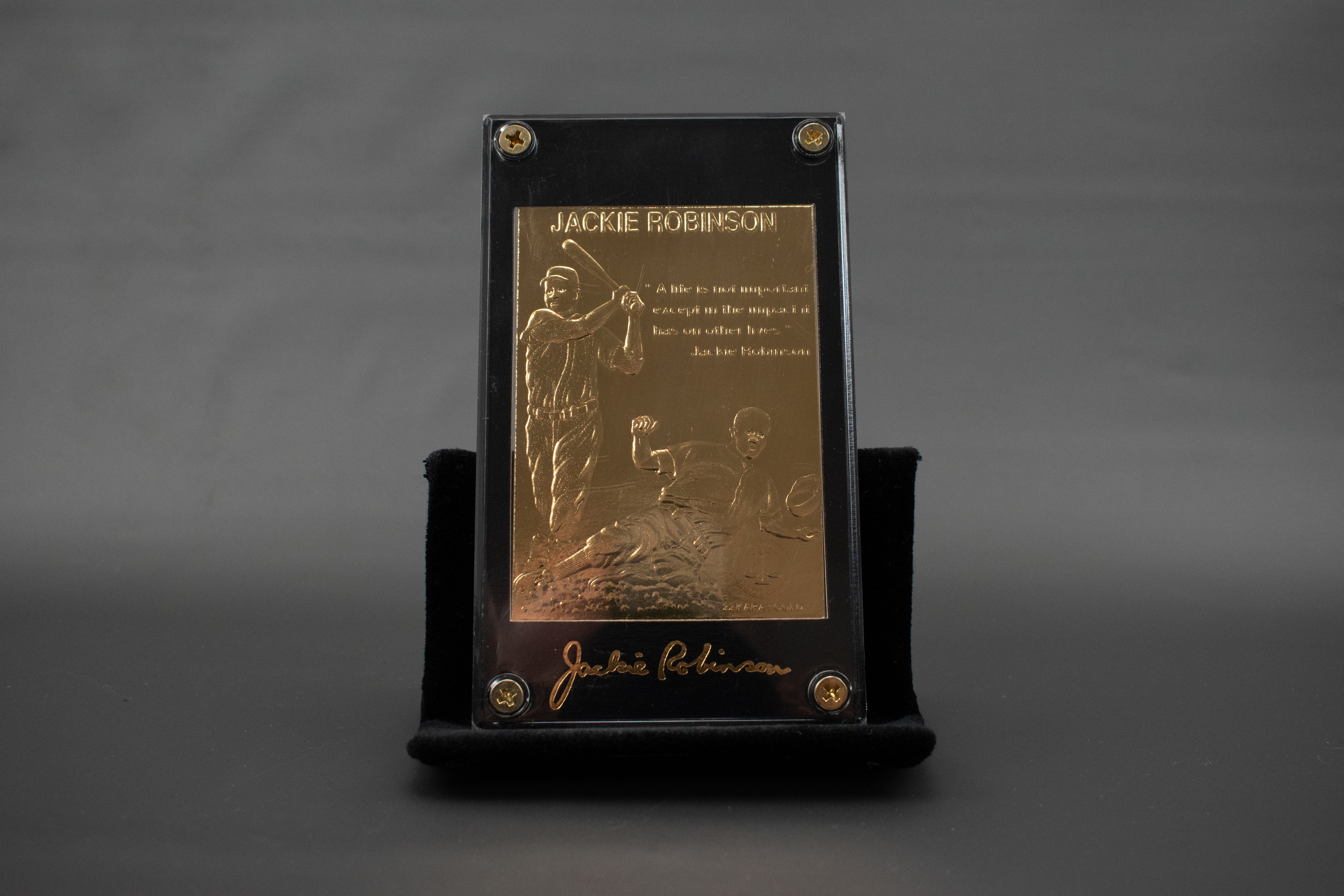 Jackie Robinson Card Limited Edition GOLD PERFORMANCE 22k Gold