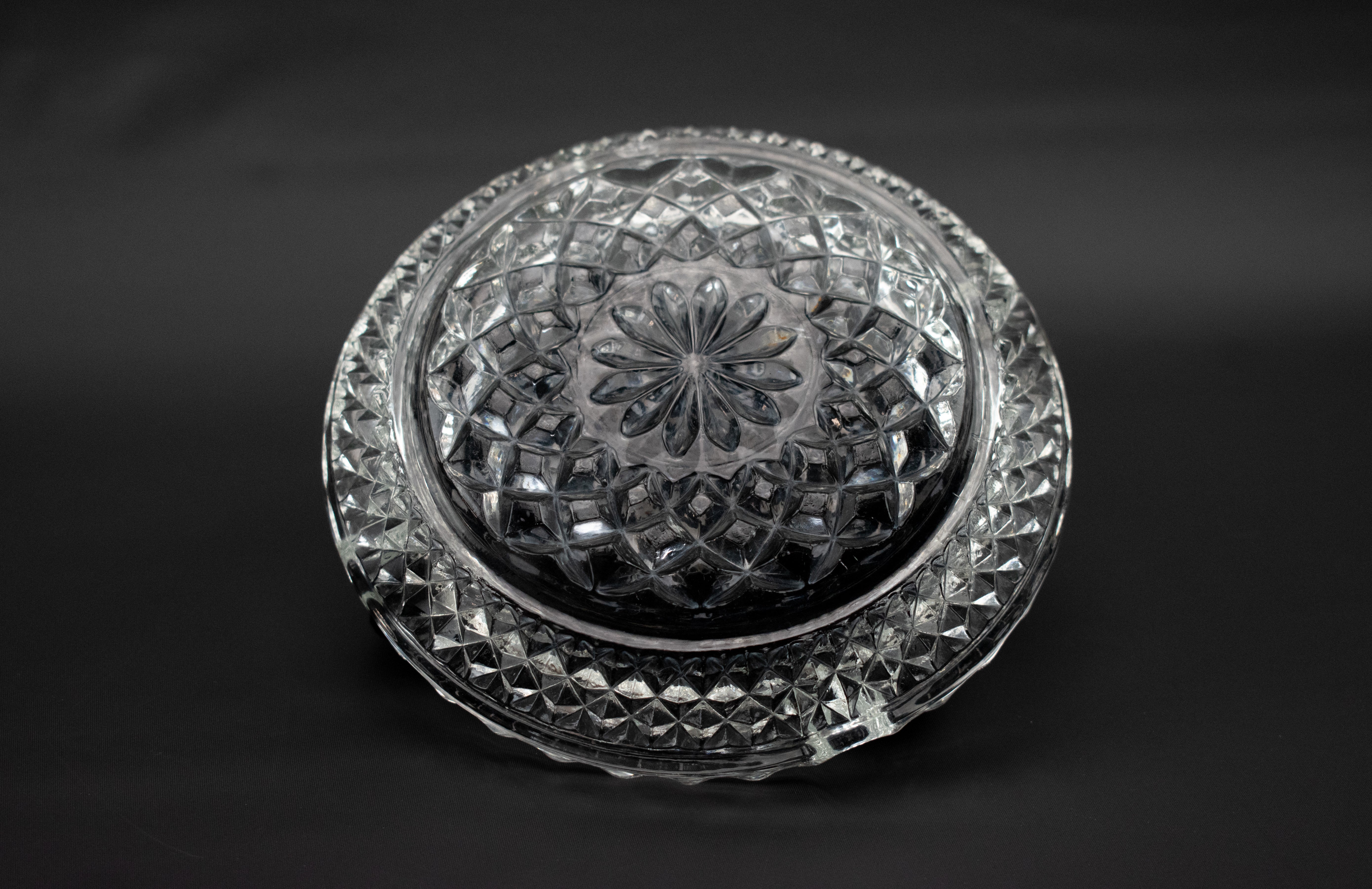 Ashtray Glass Clear Ash Bowl Smoking Used 5 Inch Crystal Decorative Vintage