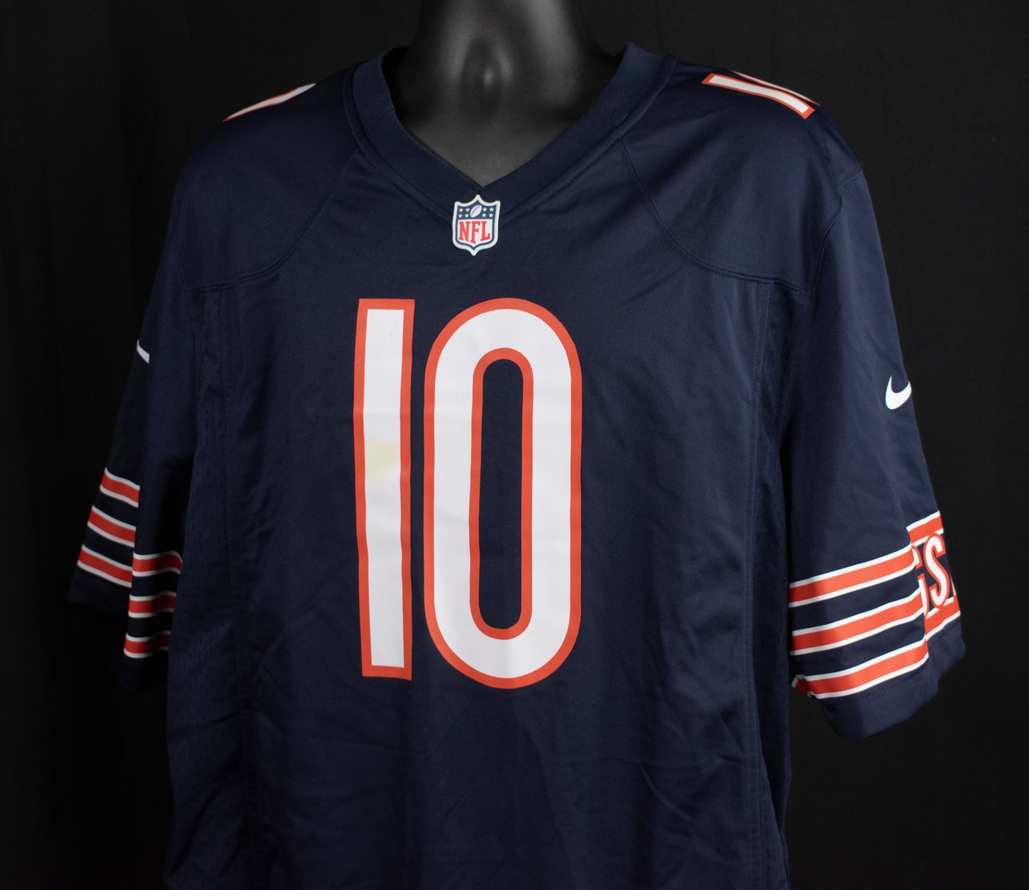 Chicago Bears Jersey Blue Nike On Field X-Large Adult NFL Jersey Mitch Trubisky #10 QB