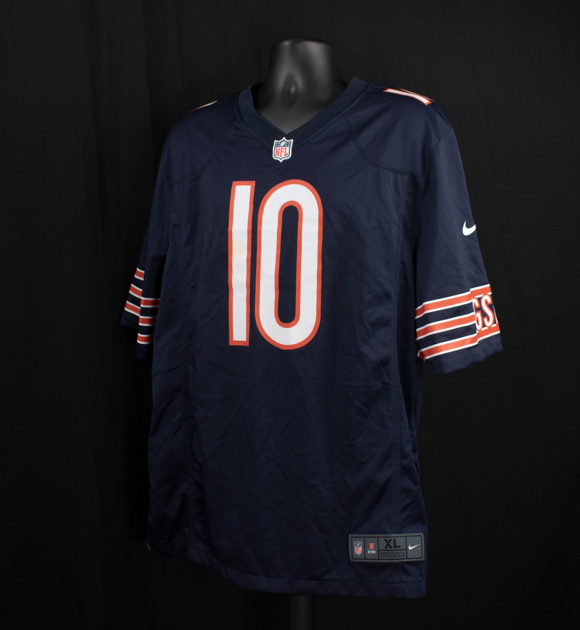 Chicago Bears Jersey Blue Nike On Field X-Large Adult NFL Jersey Mitch Trubisky #10 QB