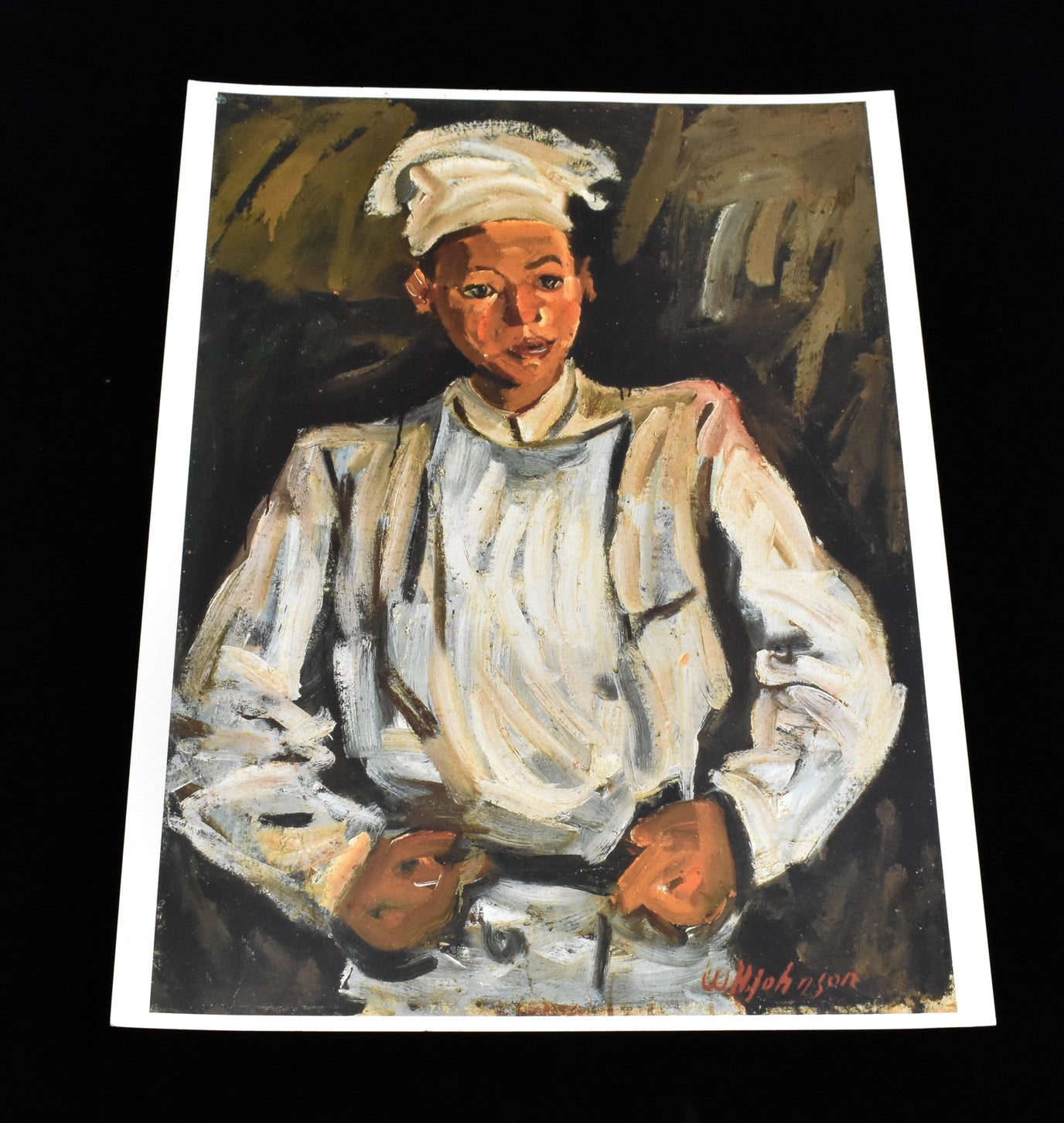 Young Pastry Cook Oil Painting by William Johnson Laminated Reprint