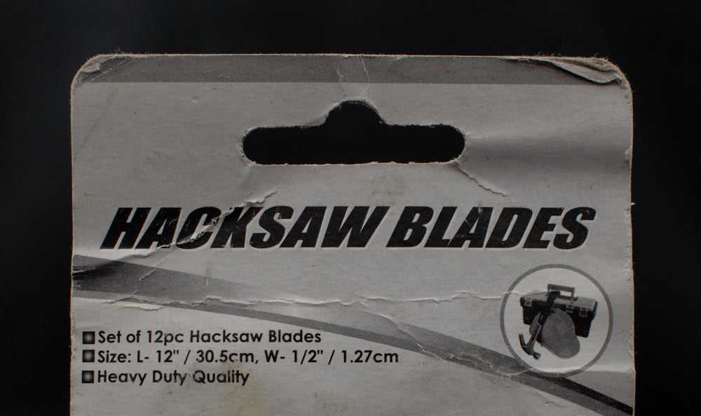 Hacksaw Blades 12 PC Set L 30.5cm W 1/2 Blue NEW