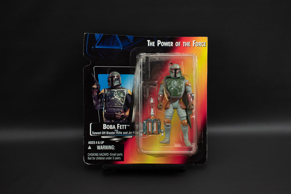 Star Wars Power of the Force Orange Card 1995 Boba Fett Damaged