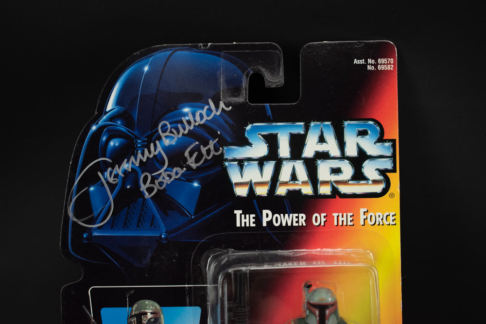 Power of the Force Orange Red Card 1995 Boba Fett Signed Jeremy Bulloch Auto