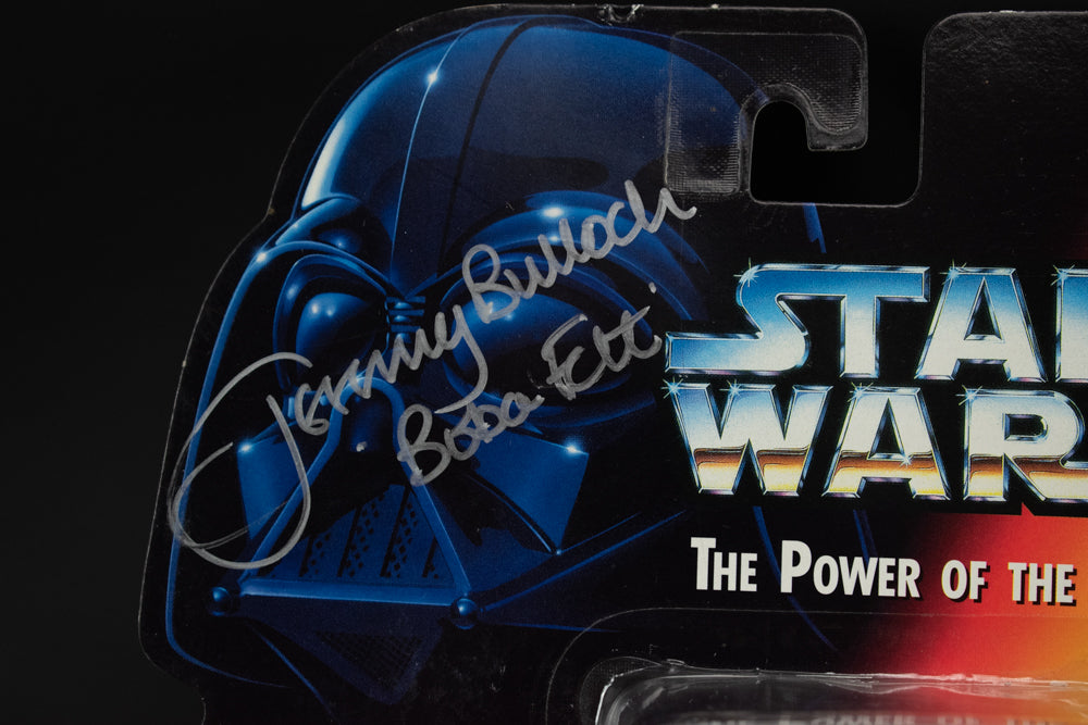 Power of the Force Orange Red Card 1995 Boba Fett Signed Jeremy Bulloch Auto