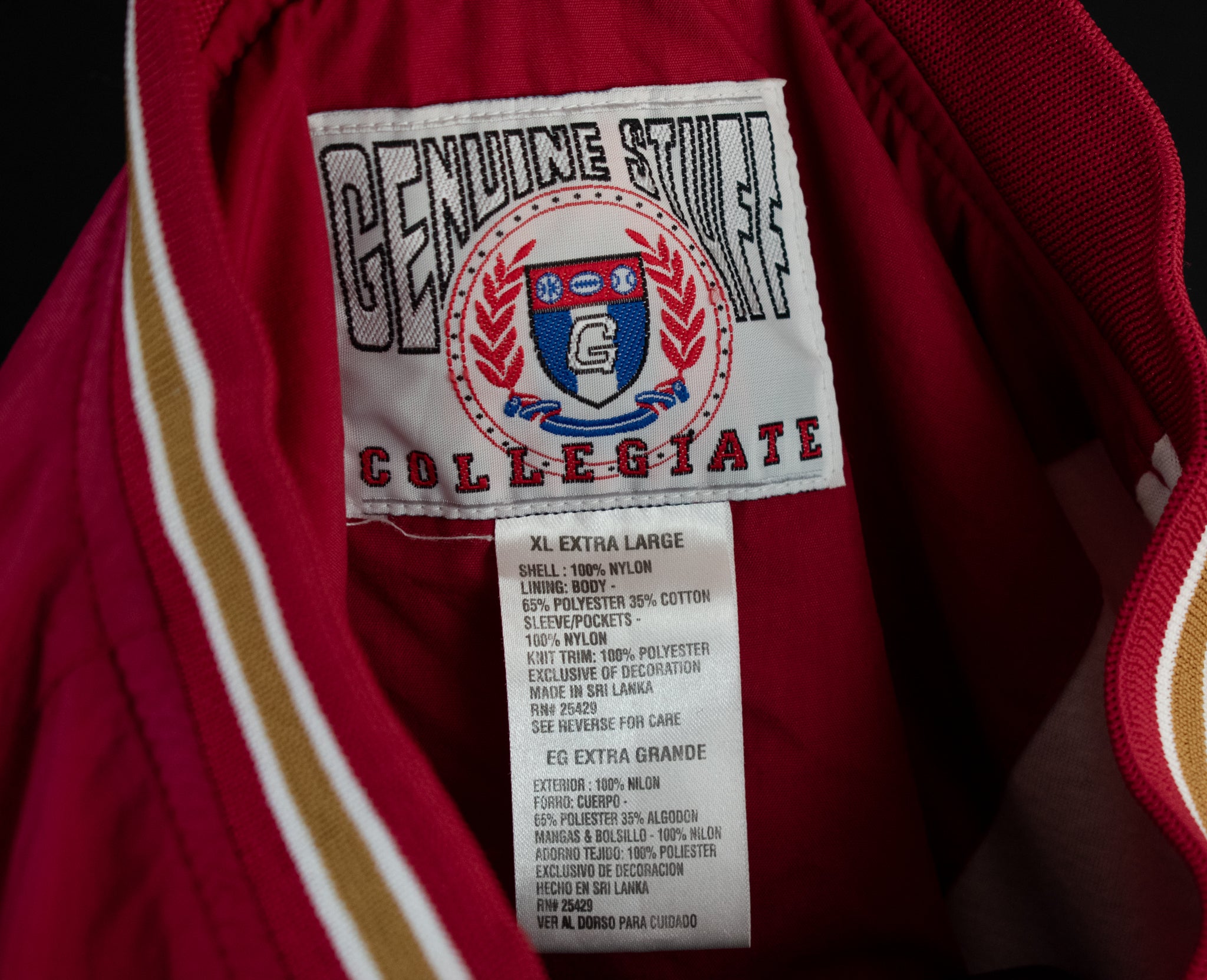 Boston College Mens Pull Over Windbreaker Authentic XL Red Genuine Stuff Vintage