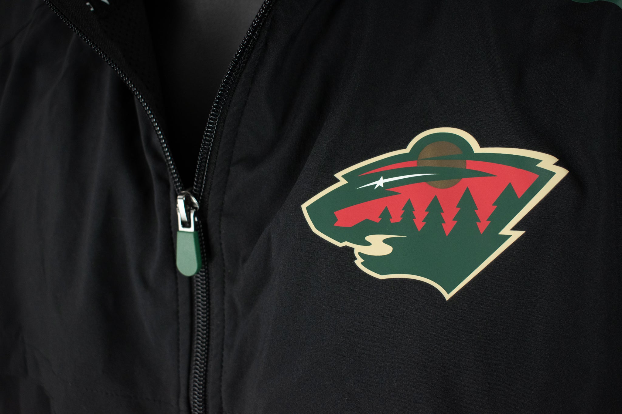 Minnesota Wild Hockey Jacket Medium Fanatics NEW Black Wind Breaker Fanatics Adult