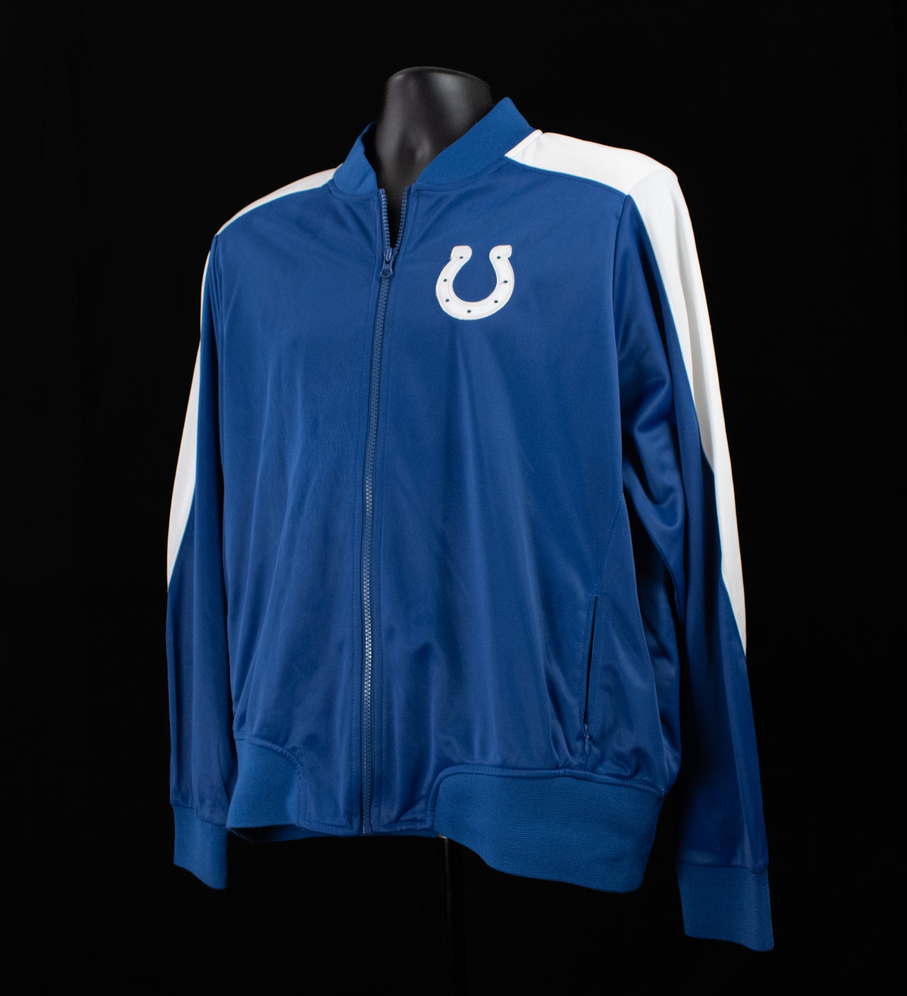 Colts Football Lightweights Female Jacket For Her NFL Authentic Zip-Up Blue Coat Large