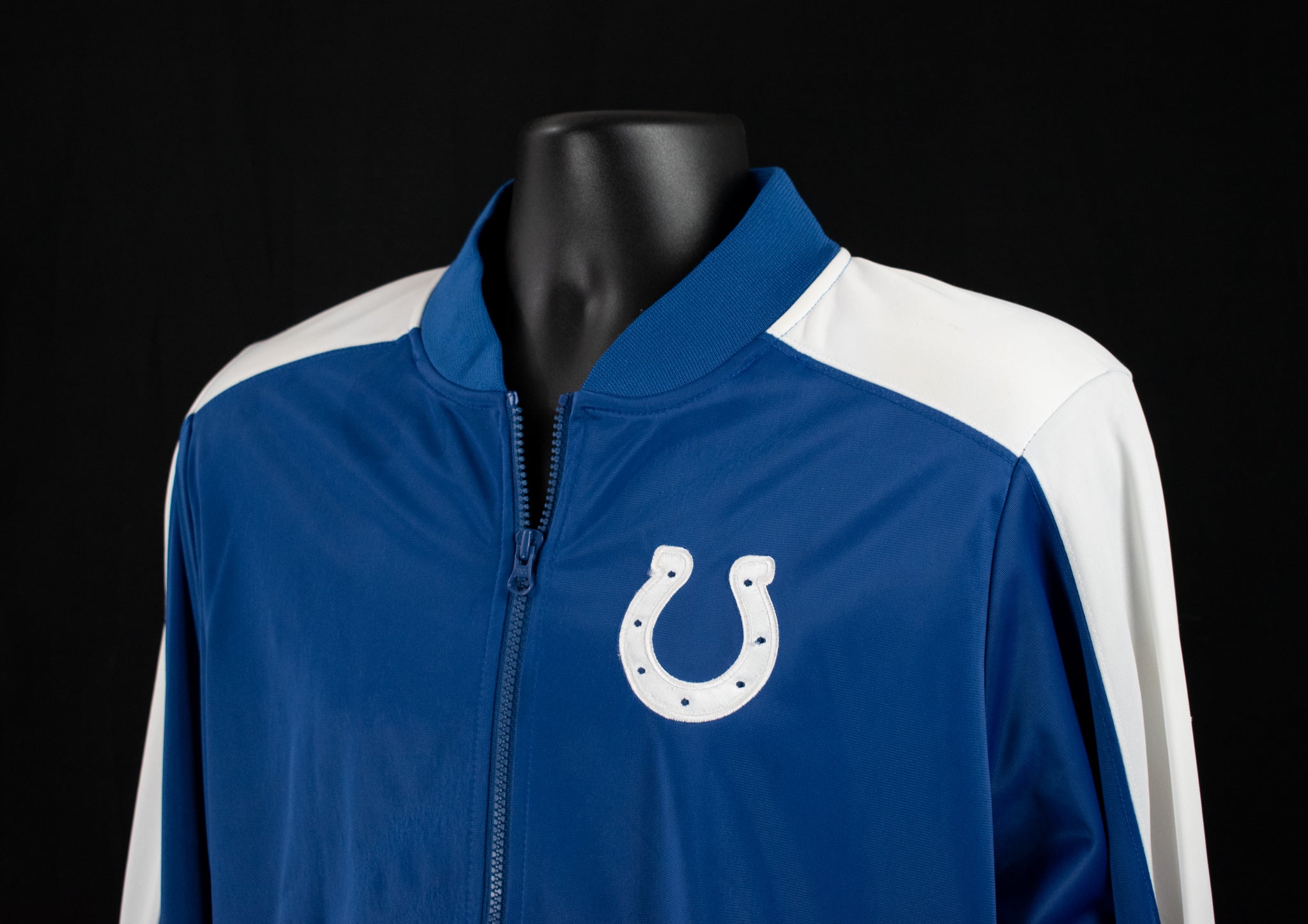 Colts Football Lightweights Female Jacket For Her NFL Authentic Zip-Up Blue Coat Large