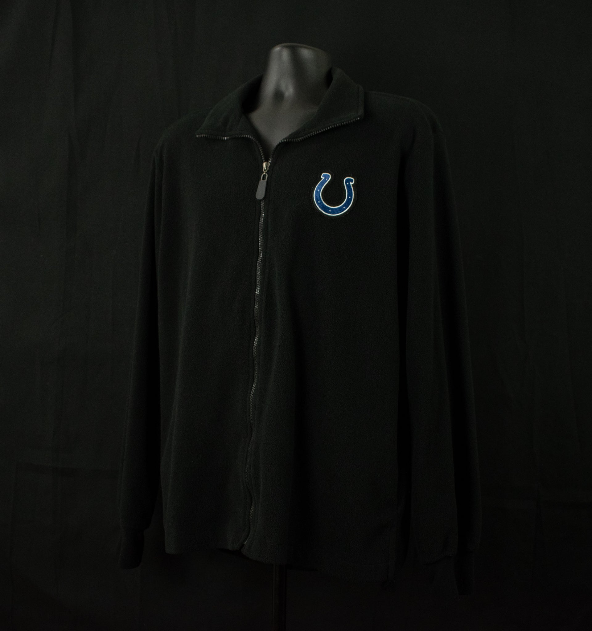 Colts Mens Zip Up NFL Black Adult XL Fleece Jacket Black Sports Illustrated Used Mint