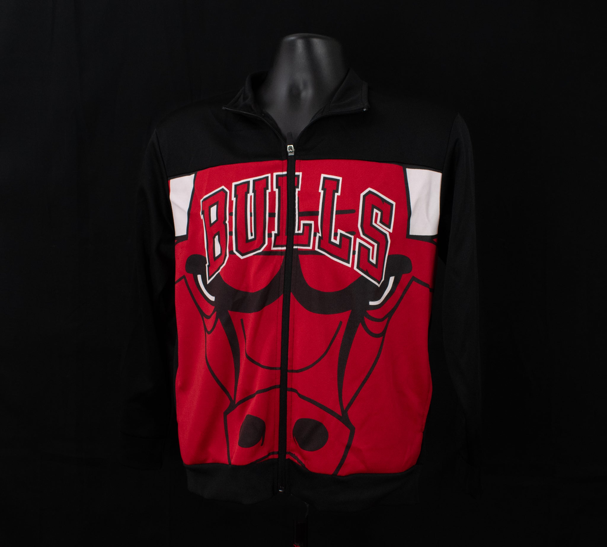 Chicago Bulls Kids XL NBA Basketball Zip Up Lightweight Black Jacket 18–20 Red Black NBA