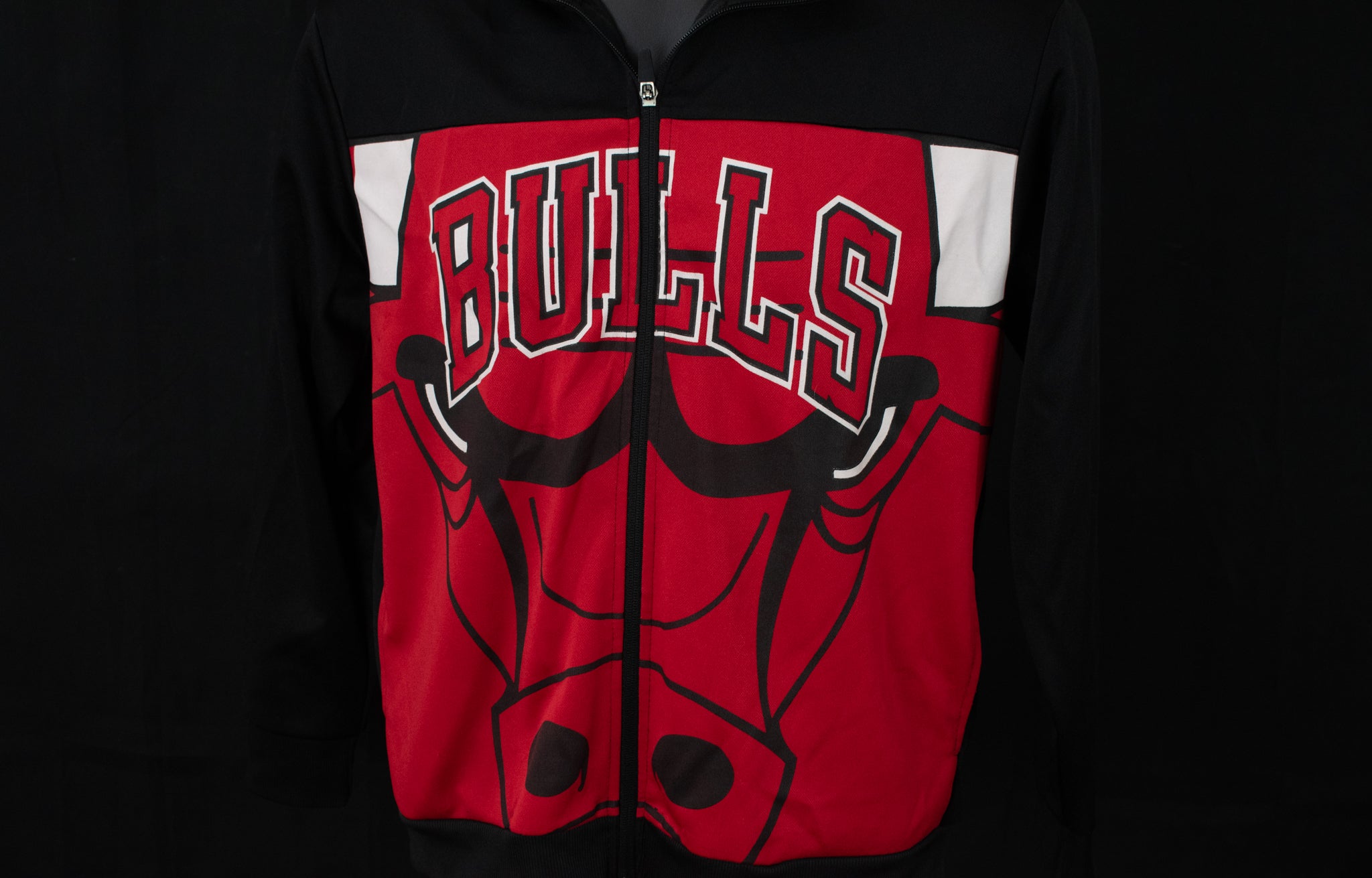 Chicago Bulls Kids XL NBA Basketball Zip Up Lightweight Black Jacket 18–20 Red Black NBA