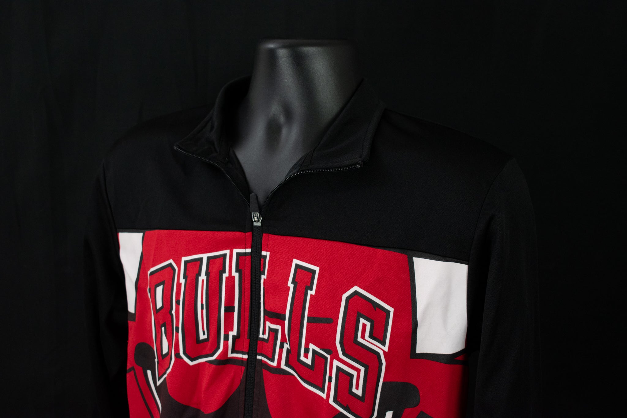 Chicago Bulls Kids XL NBA Basketball Zip Up Lightweight Black Jacket 18–20 Red Black NBA