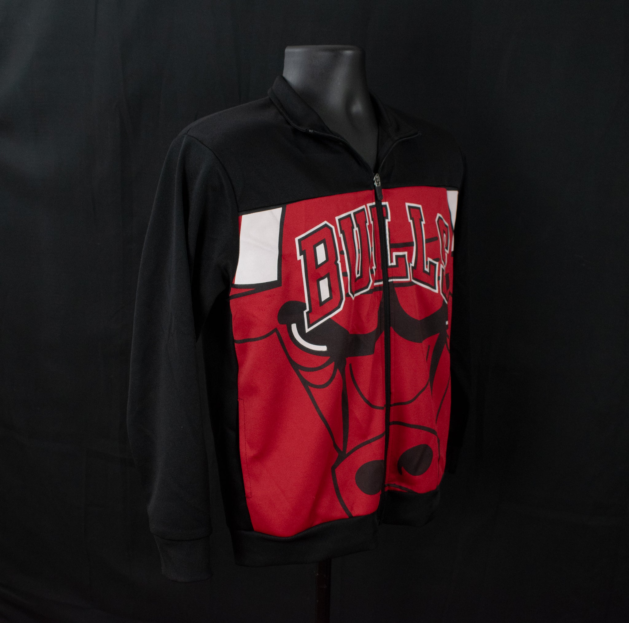 Chicago Bulls Kids XL NBA Basketball Zip Up Lightweight Black Jacket 18–20 Red Black NBA