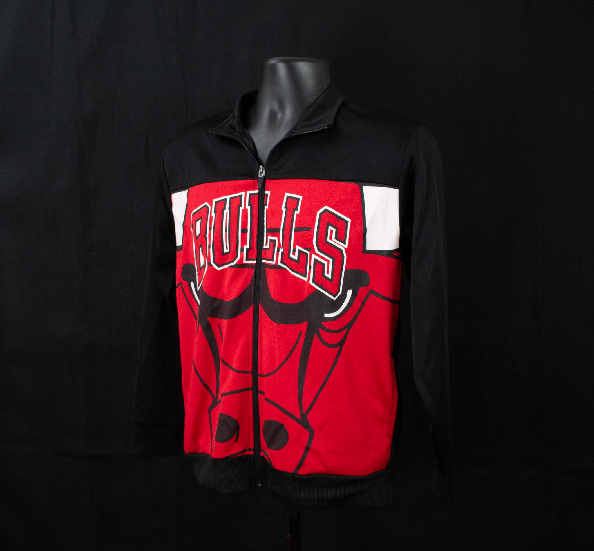 Chicago Bulls Kids XL NBA Basketball Zip Up Lightweight Black Jacket 18–20 Red Black NBA