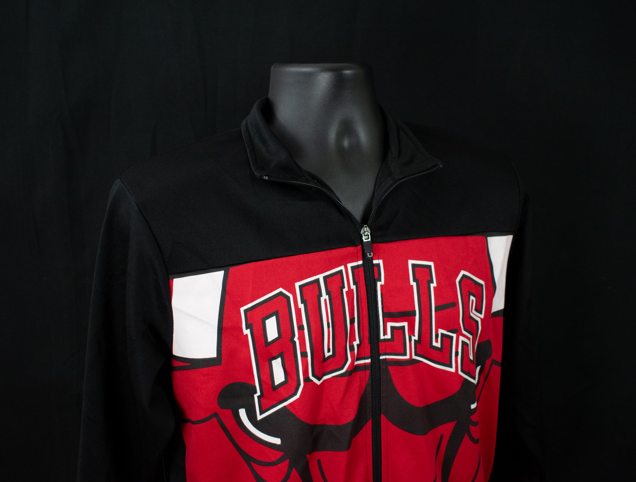 Chicago Bulls Kids XL NBA Basketball Zip Up Lightweight Black Jacket 18–20 Red Black NBA