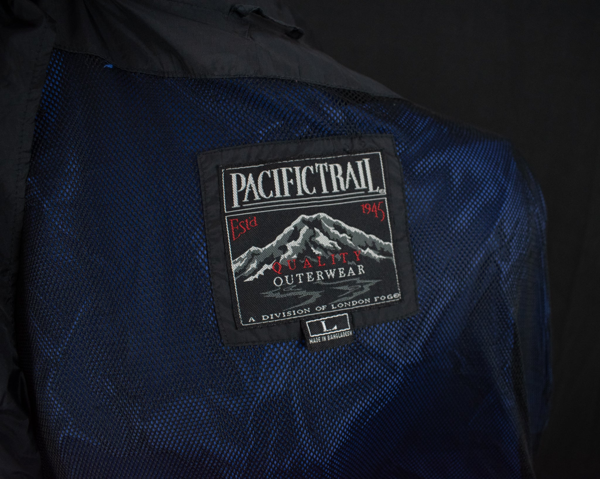 Pacific Trail Outerwear Large Blue Rain Coat Jacket Adult Mens