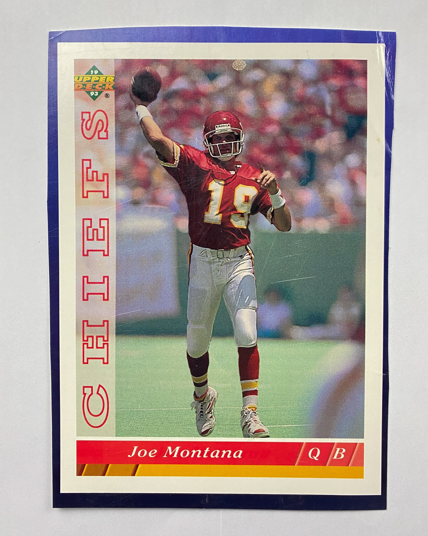 Joe Montana Upper Deck Jumbo Card