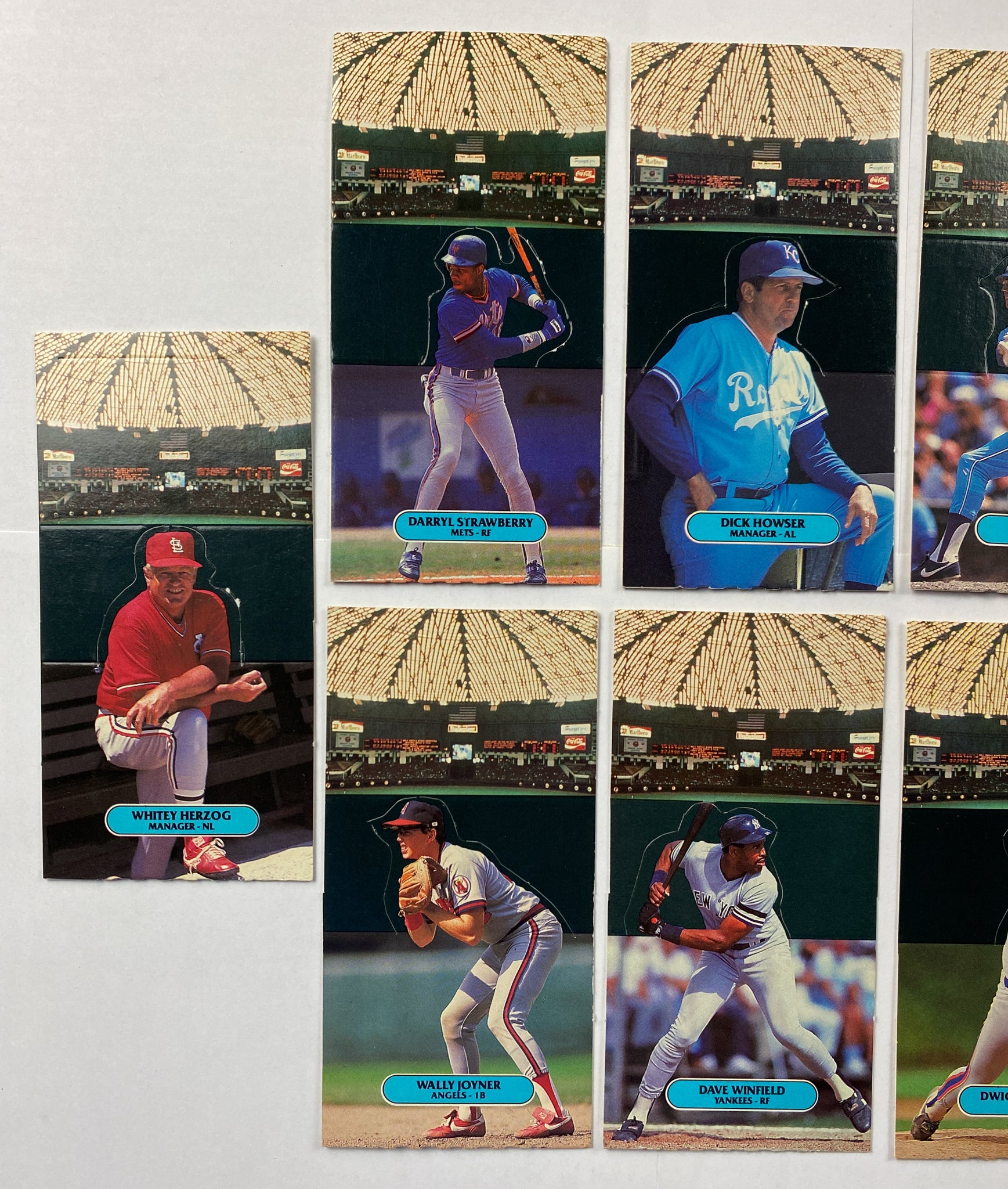 1986 Leaf Baseball Allstar Game Pop Out Stand Up Card Lot of 9