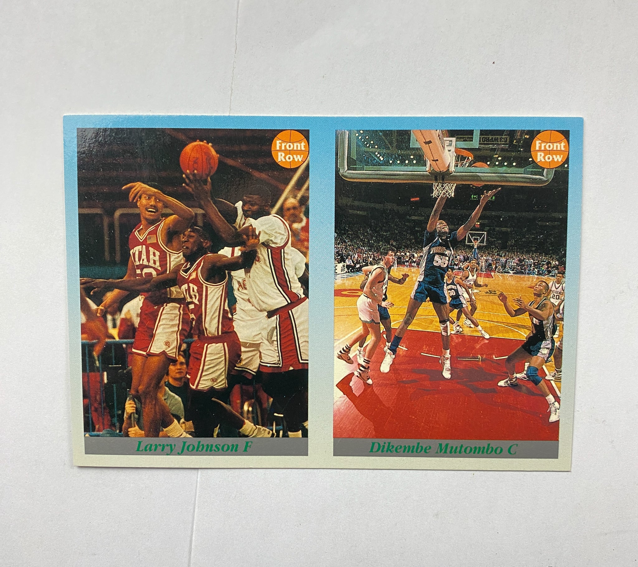 Front Row Basketball Uncut Vintage Promo Dikembe Mutombo Larry Johnson 1992