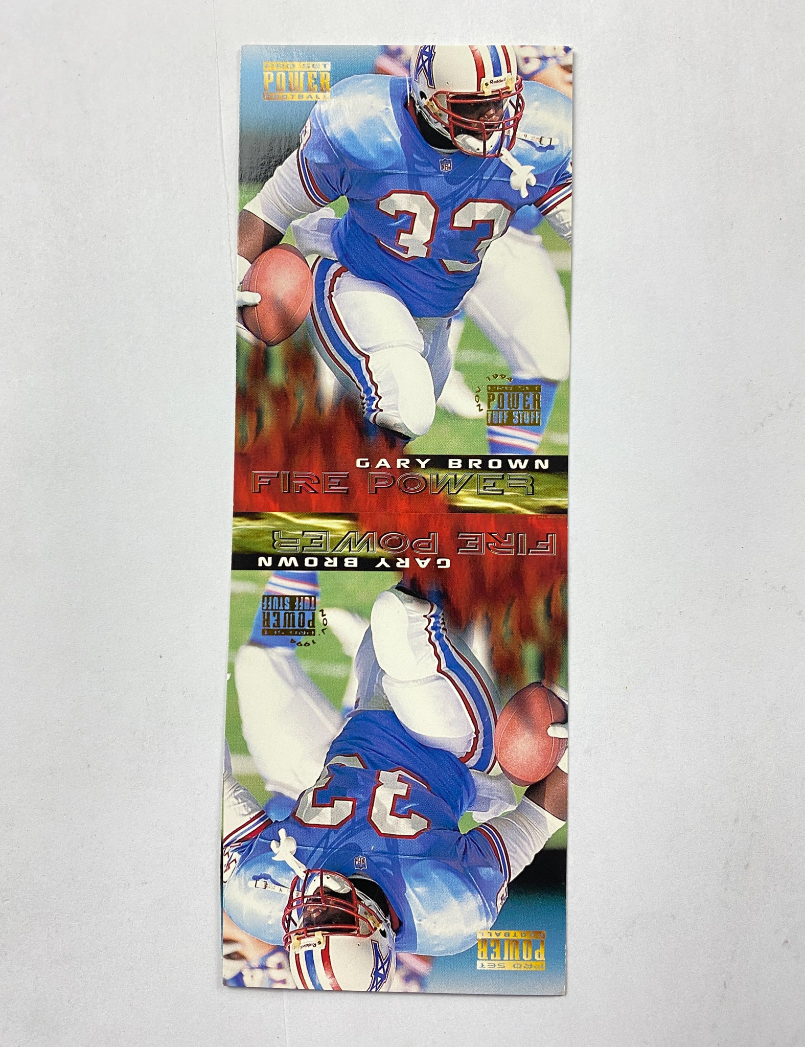 Gary Brown Pro Set Power National Promos 1994 NNO Houston Oilers PROTO UNCUT