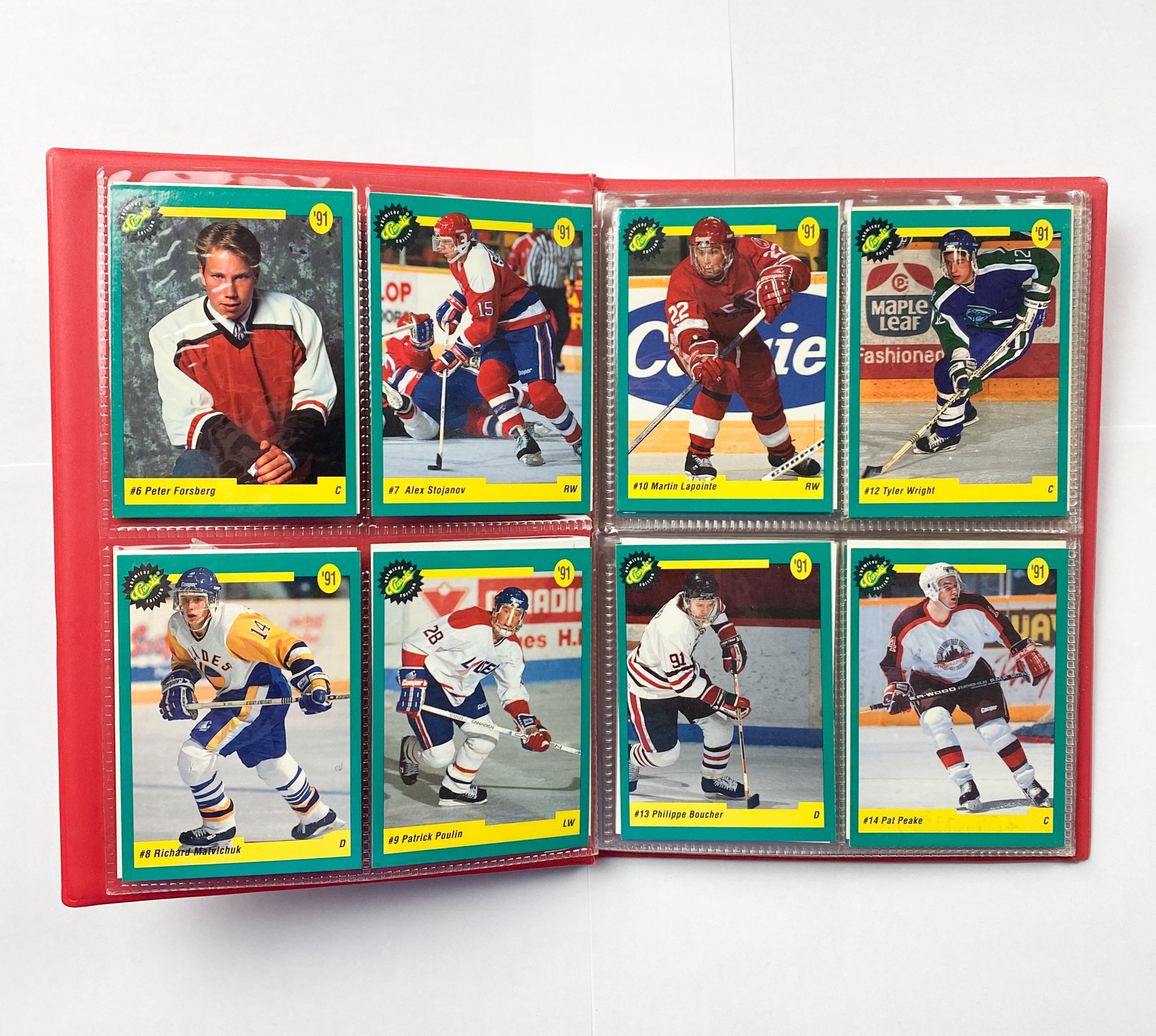 NHL Classic Red Hockey Card Book 51 Hockey Cards Eric Lindros Premier Rookie Flyers 1991