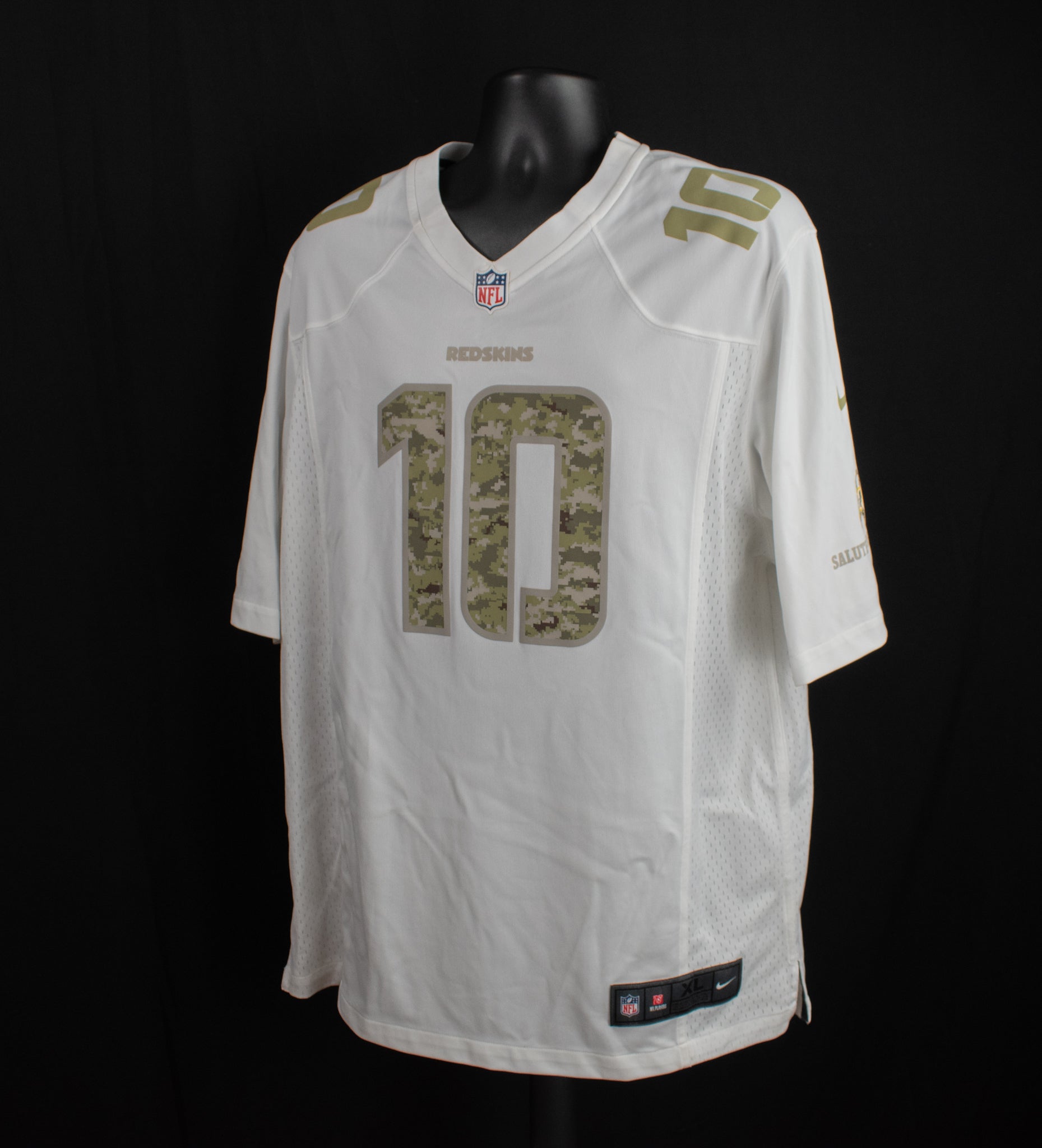 Washington NFL Football Jersey XL Nike on Field 10 Griffin III Military Service White