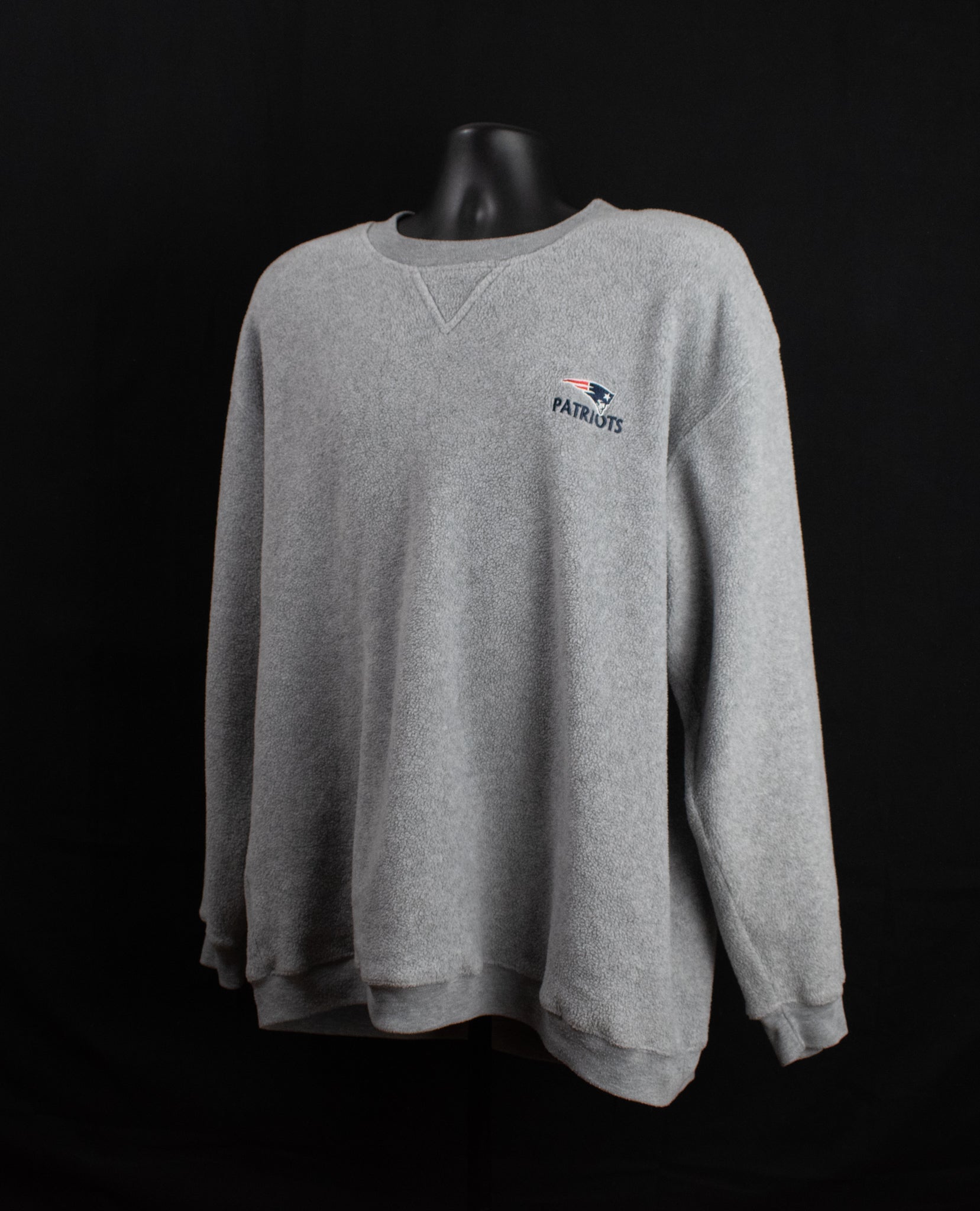 New England Patriots XL Pullover Sweater NFL Football Sweatshirt Gray