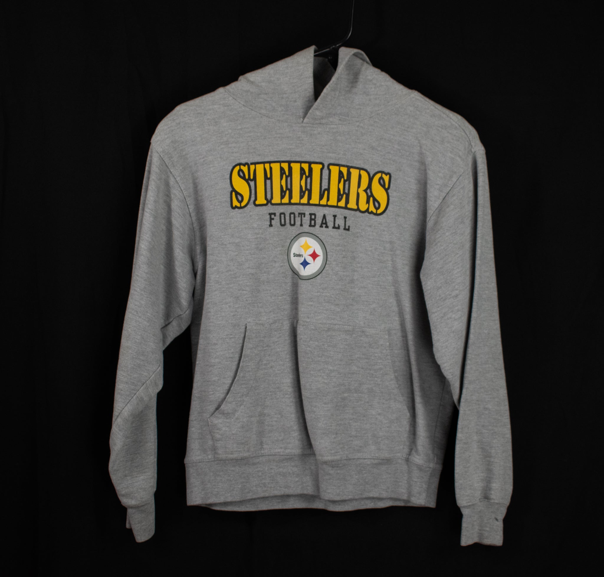 Steelers Sweatshirt Large NFL Hoodie Grey Used NFL