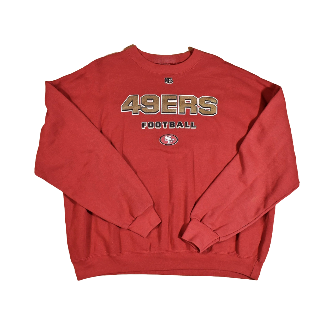 Vintage 49ers Sweatshirt Pullover 2XL NFL Football Sweatshirt Used Red Adult