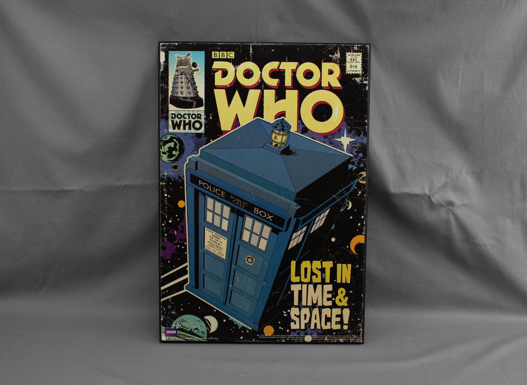 Doctor Who Lost in Time and Space Wood Plaque 13x19