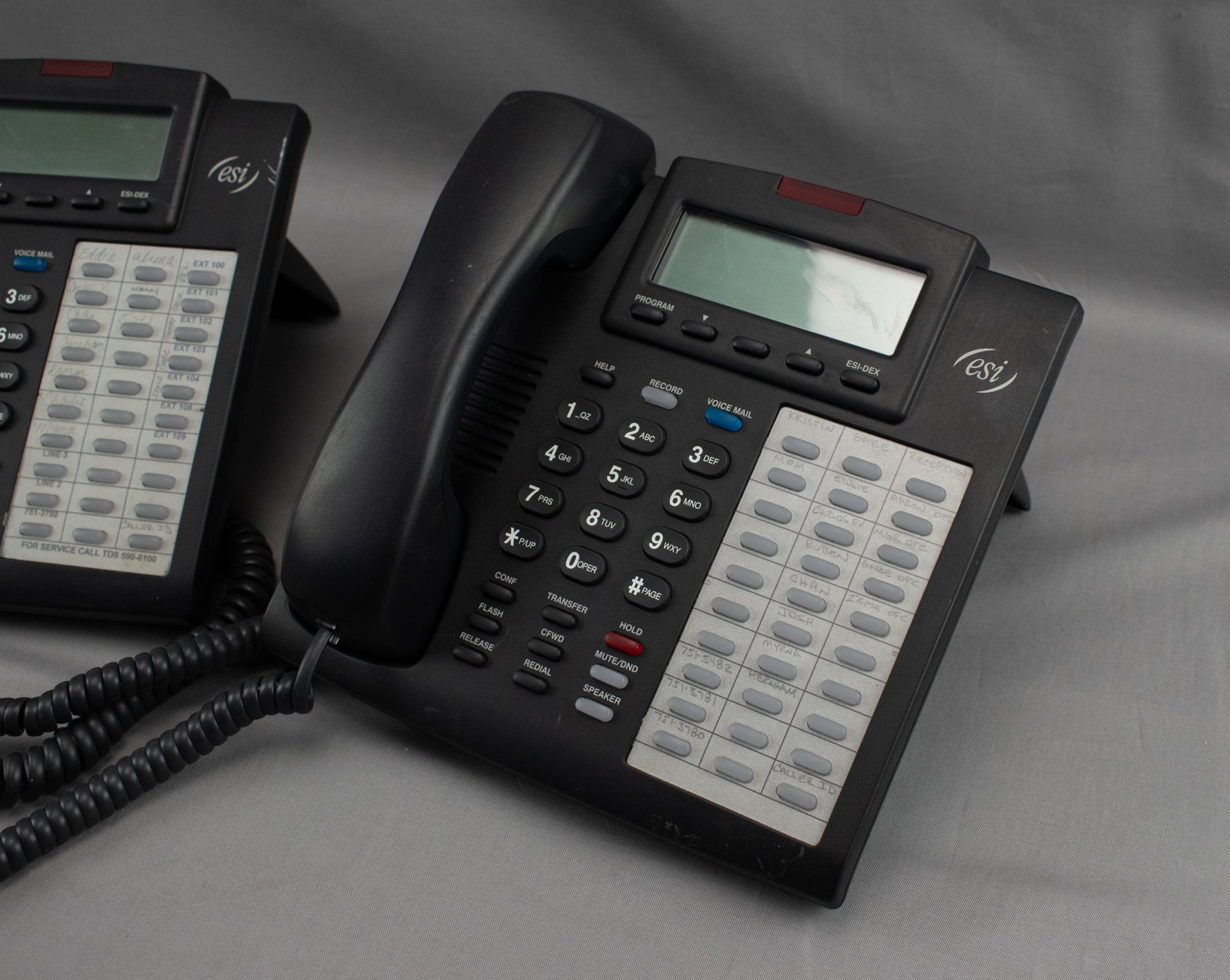 ESI Landline Phone Commercial Business 48 Key Programable Corded Phone Set of 2x