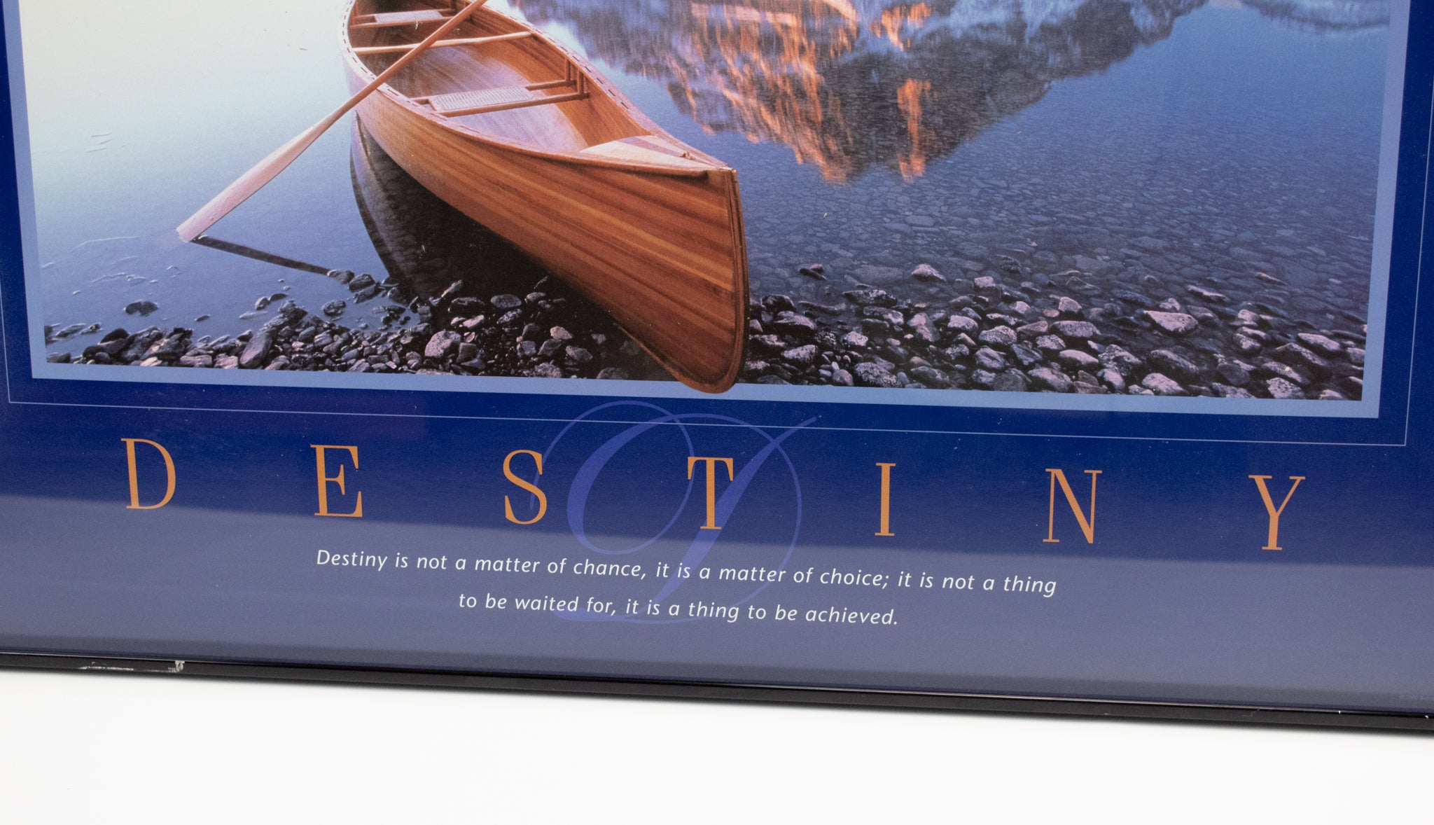 Destiny Motivation Art Print Framed 20x26 Blue Canoe Motivational Quote