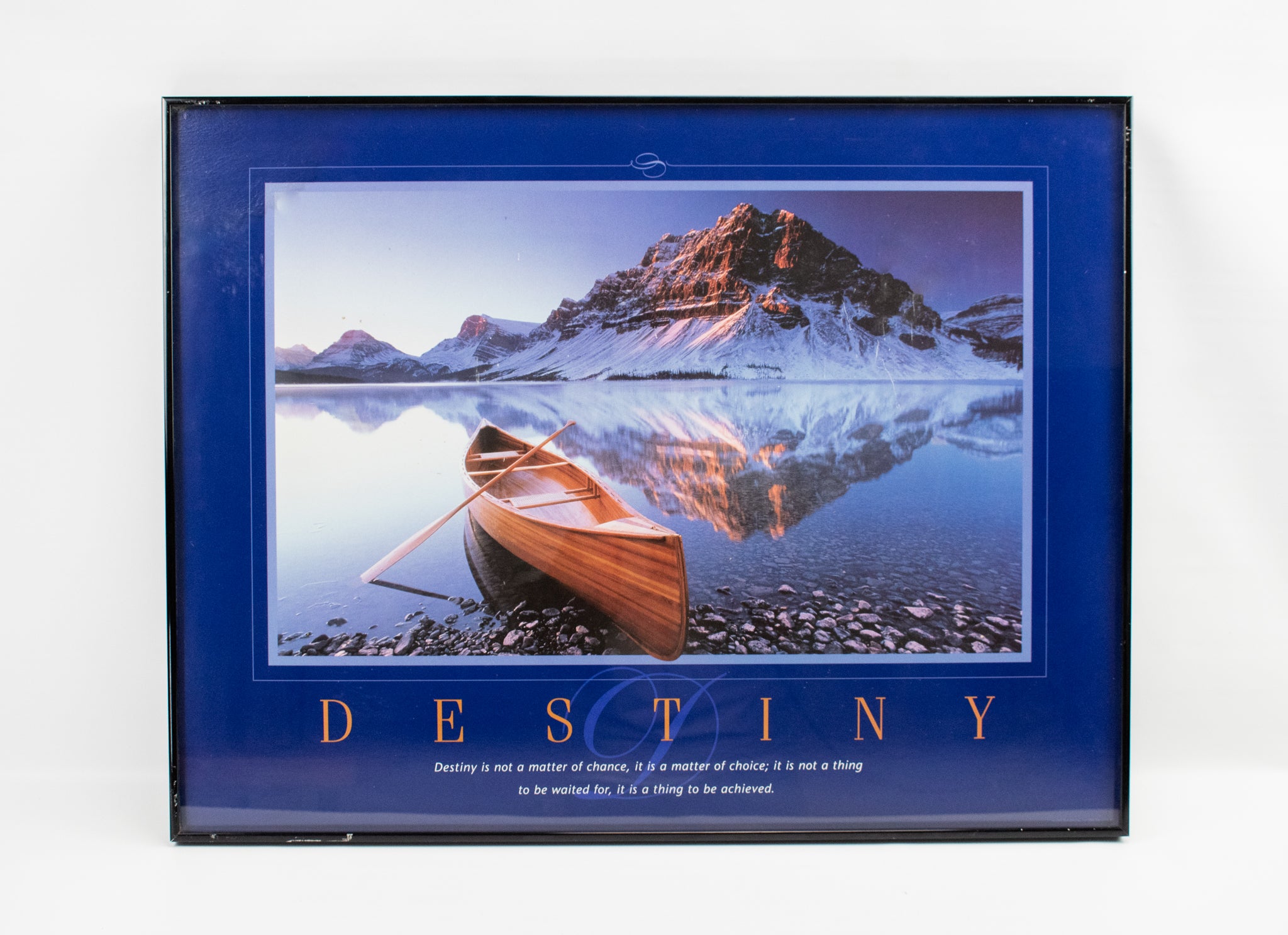 Destiny Motivation Art Print Framed 20x26 Blue Canoe Motivational Quote