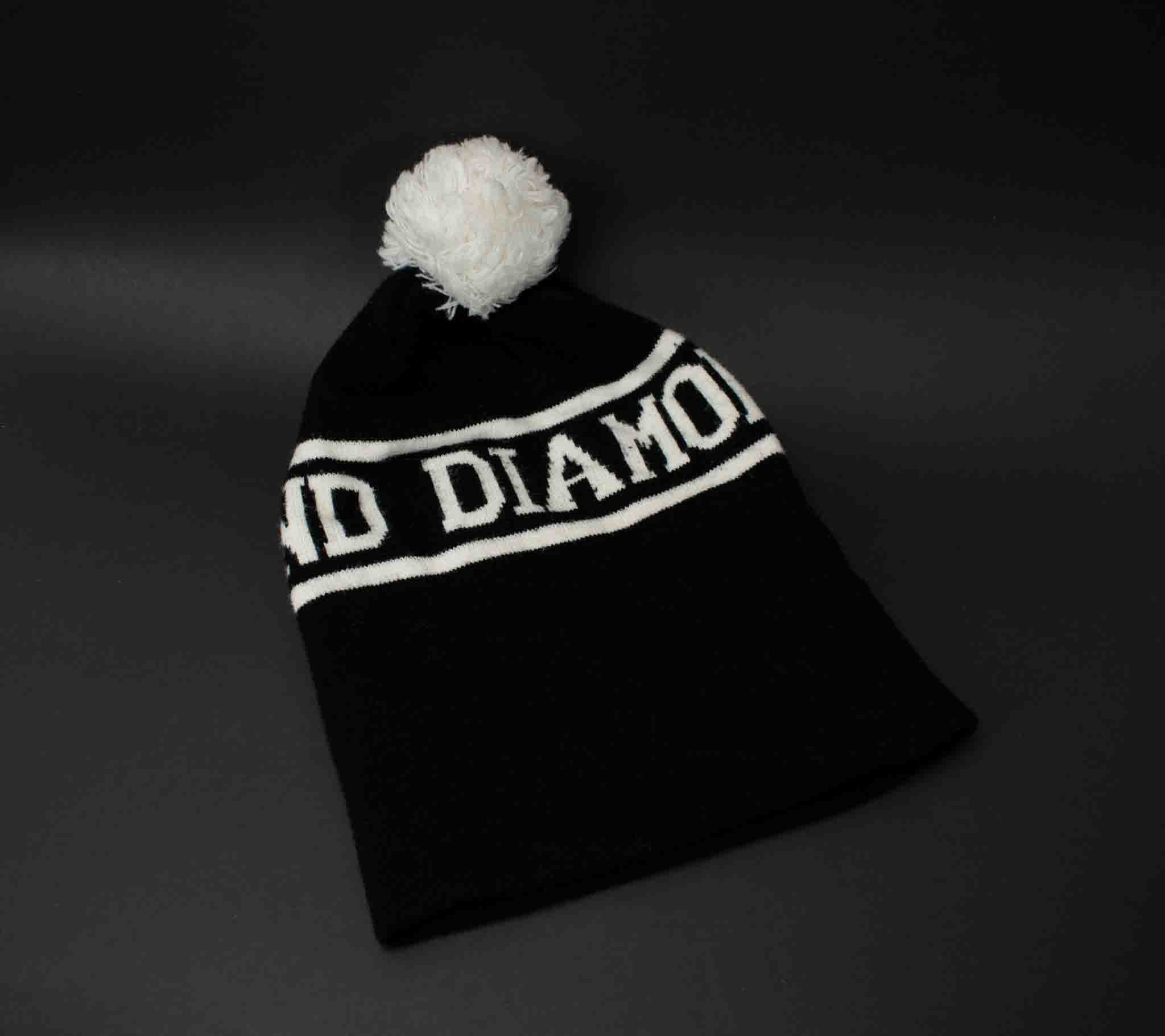 Diamond Black Beanie Used Mens Adult Beanie Cap