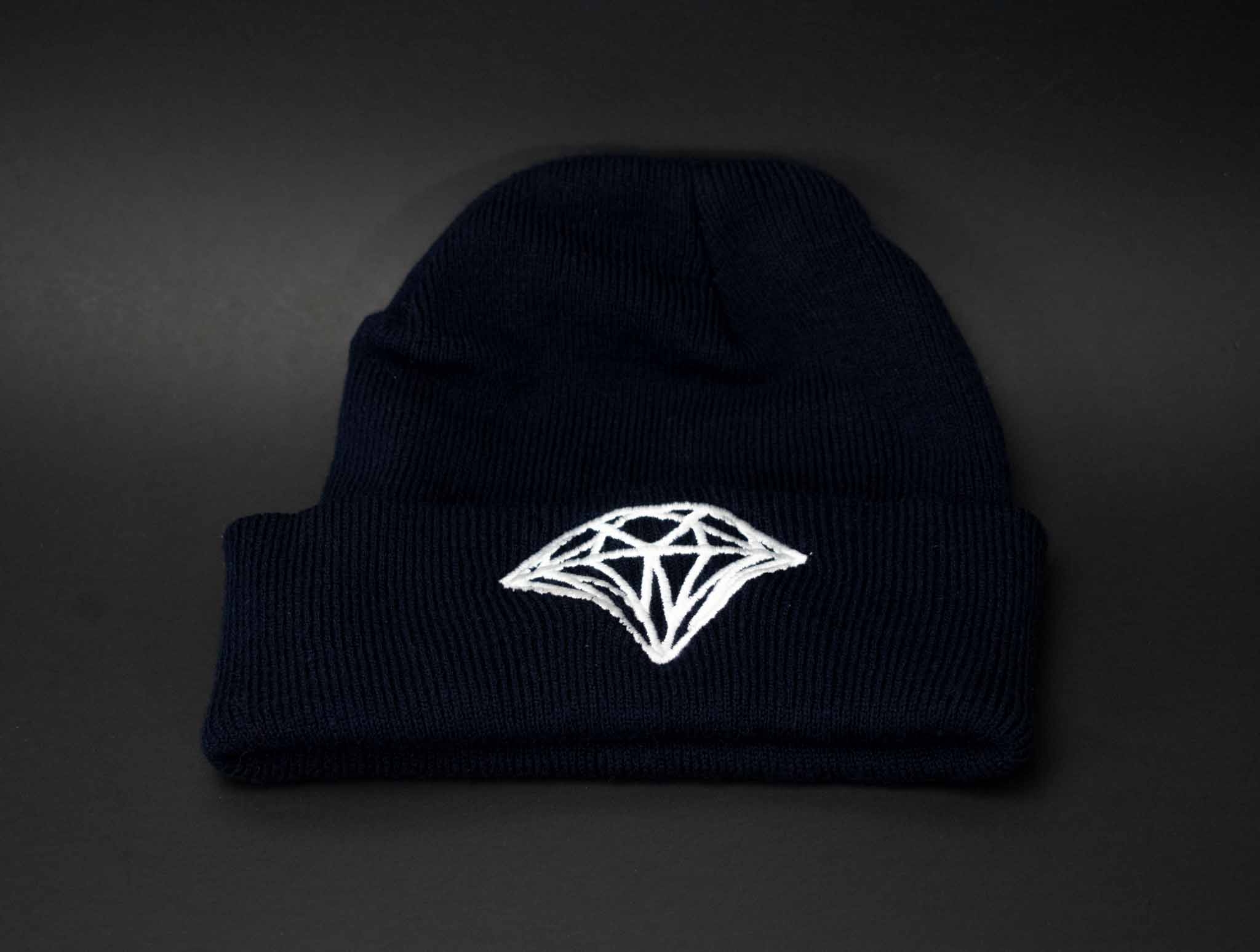 Blue Diamond Beanie Cap M Kids White Diamond Company Blue Soft Headwear Used