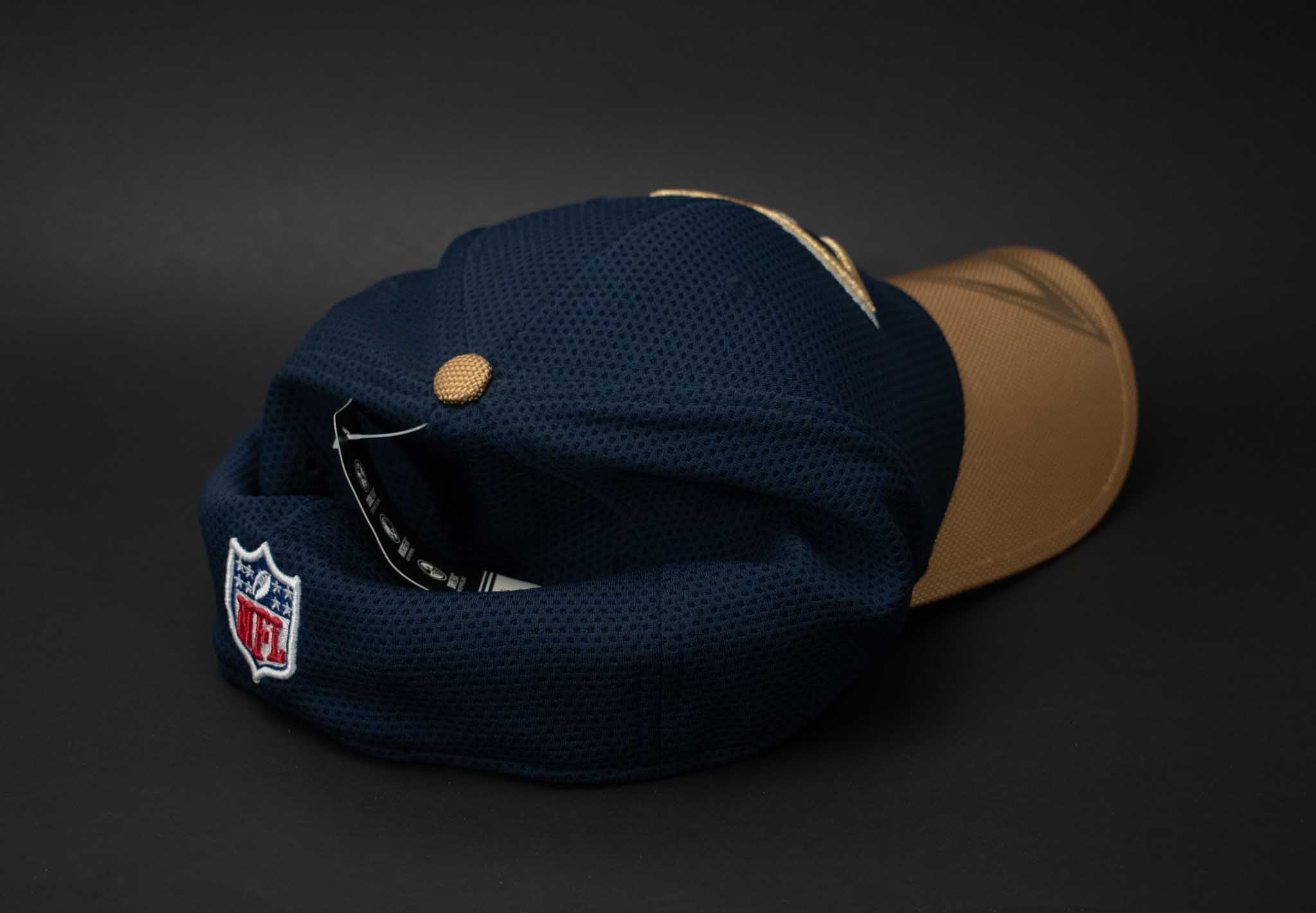 LA Rams NFL Hat Headwear Gold Blue Hat NEW ERA 39 Thirty Hat Mens L-XL Flex