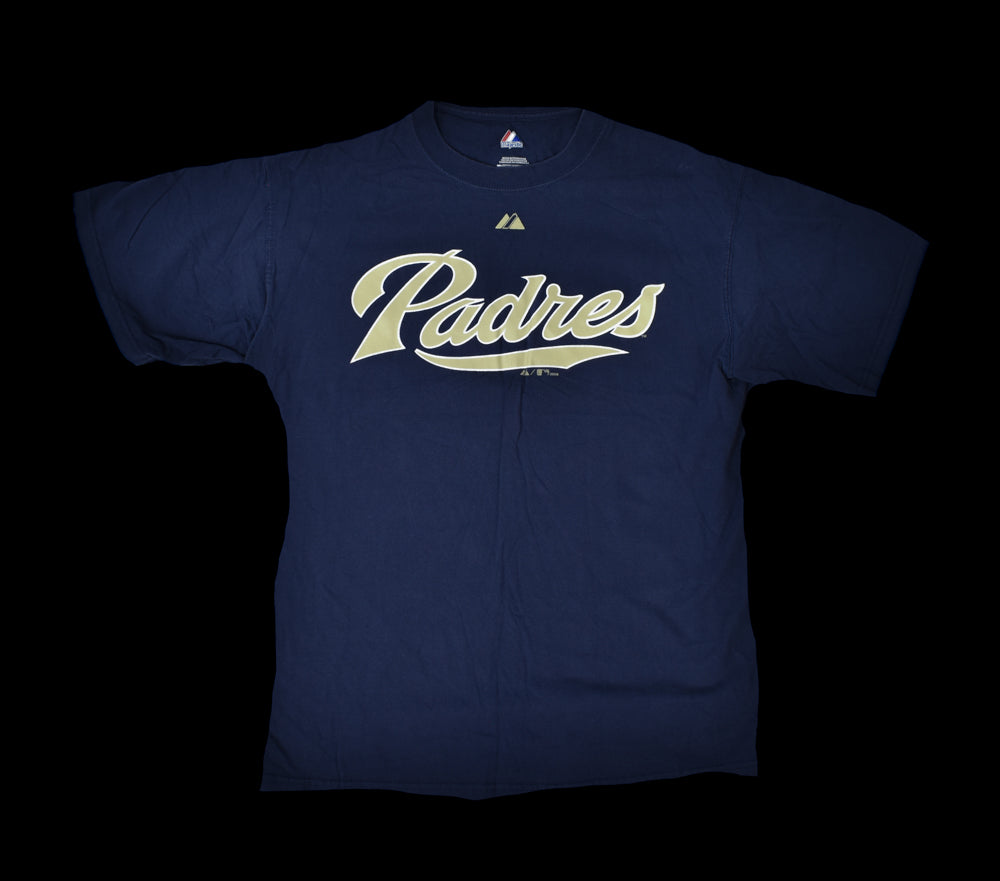 Padres San Diego Baseball T-Shirt Used Vintage Blue MLB