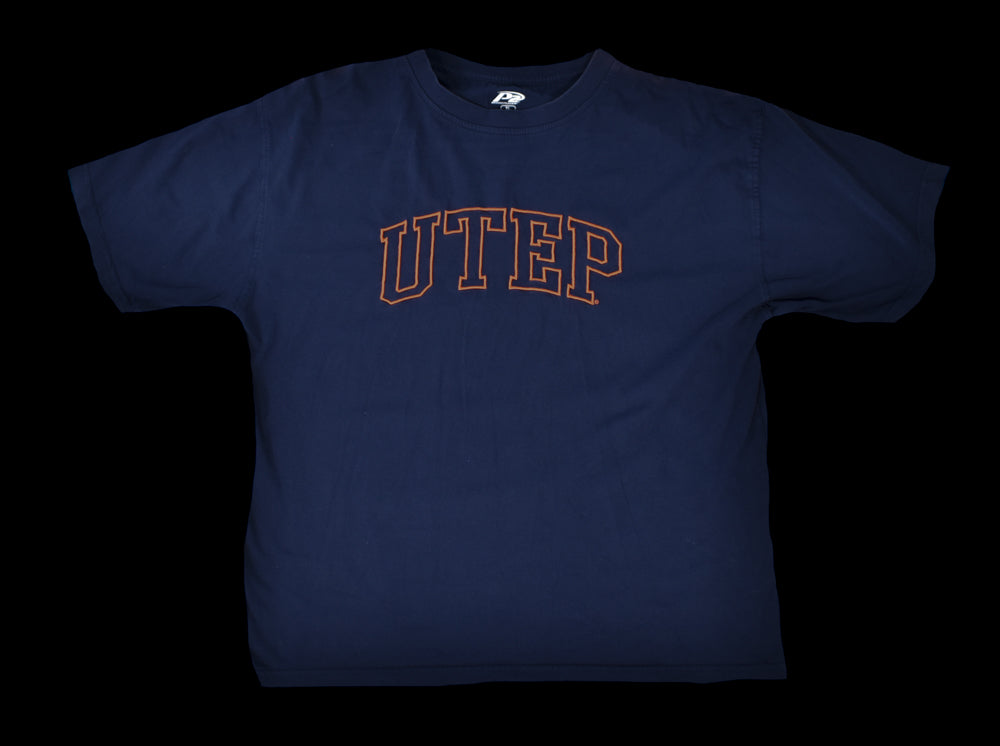 UTEP University Miners Blue T-Shirt XL Used Adult Short Sleeve College Tee