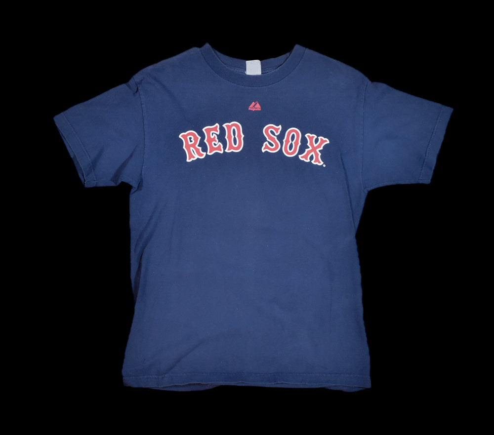 Boston Red Sox Middle Brooks 16 Medium T-Shirt Majestic Authentic Used