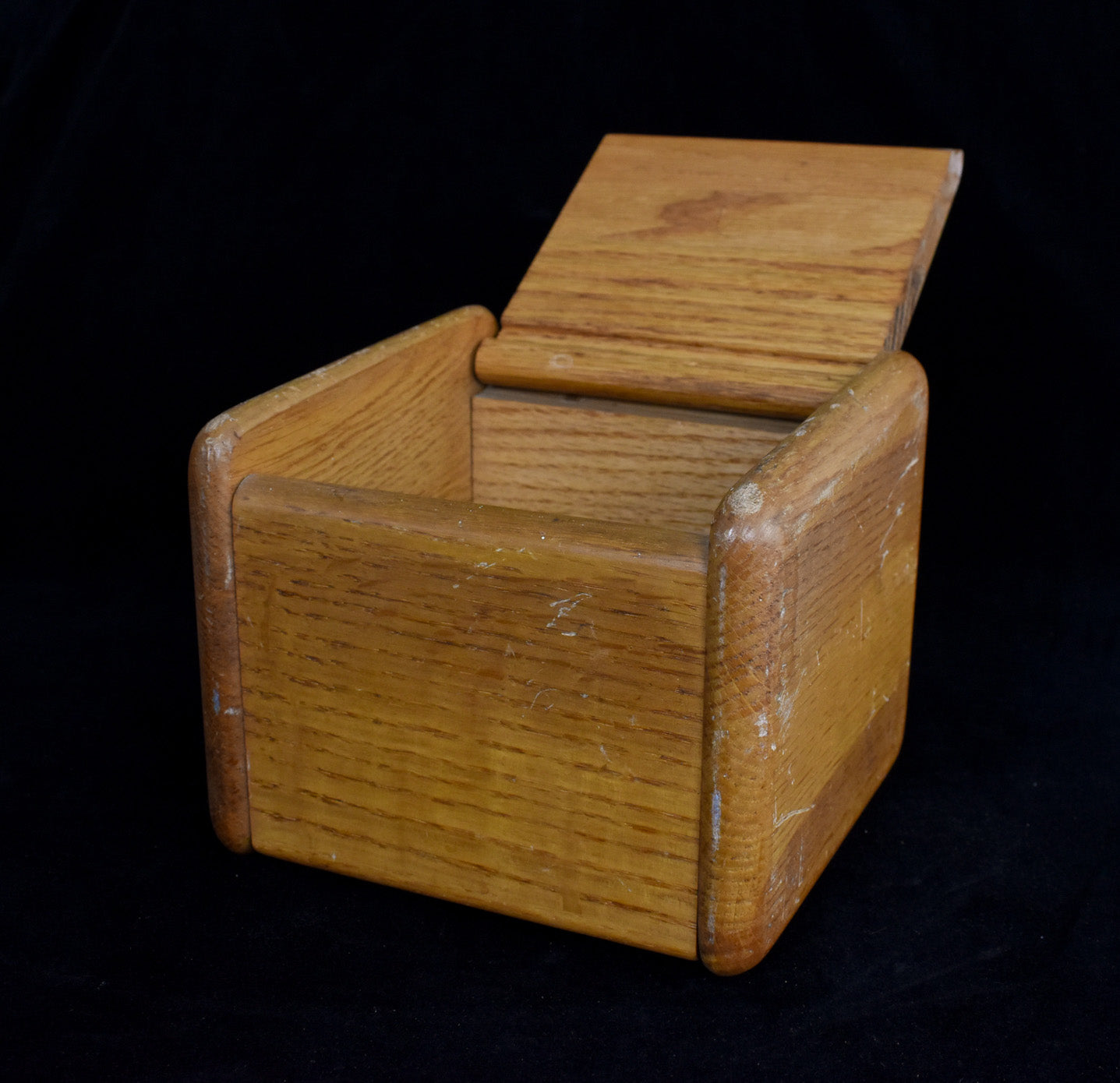 Wood Keep Safe Box 6x6 Storage Box Used Stash Vintage Wood Box