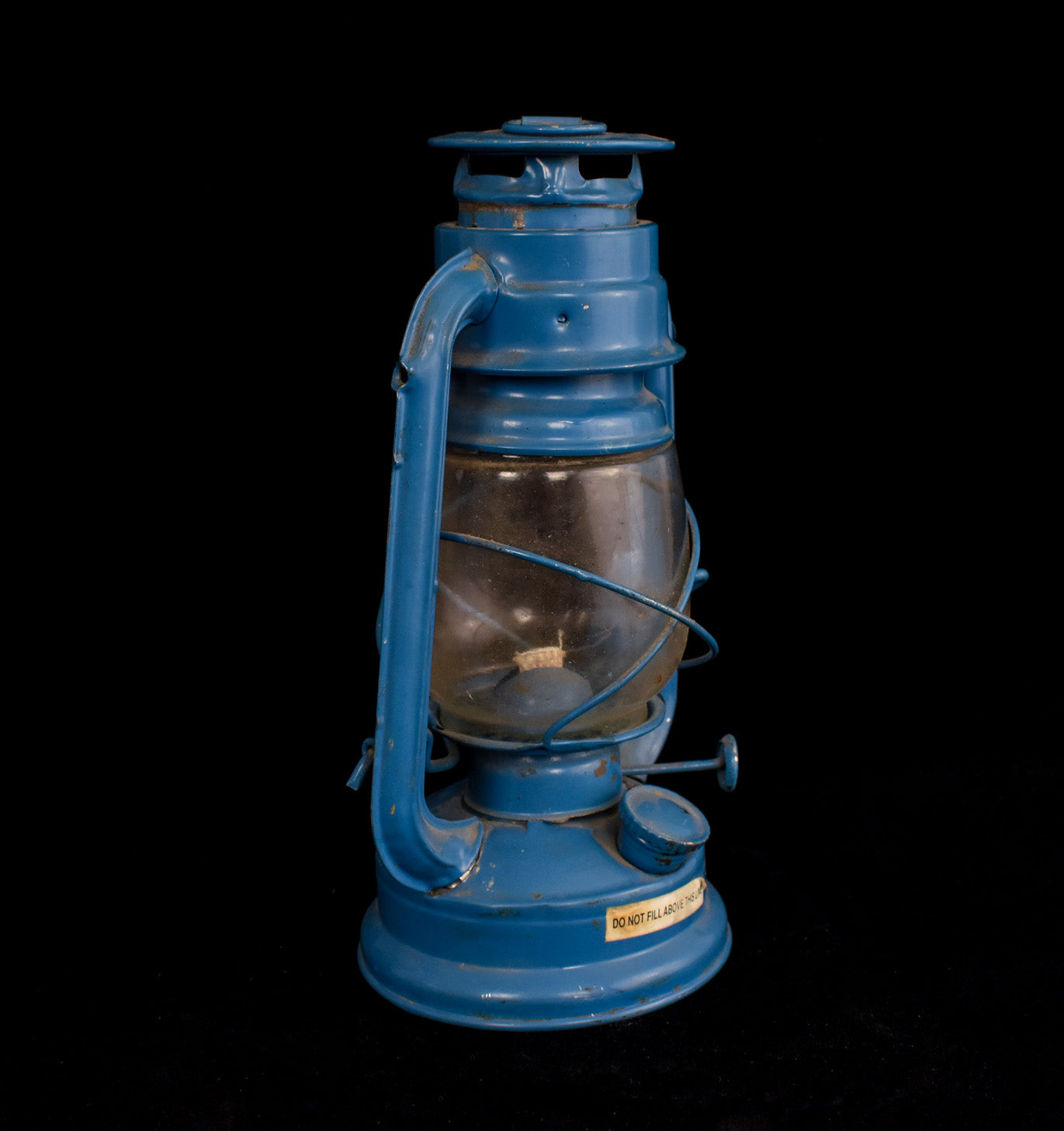 Vintage Lantern Blue Collectible USED 12 inch