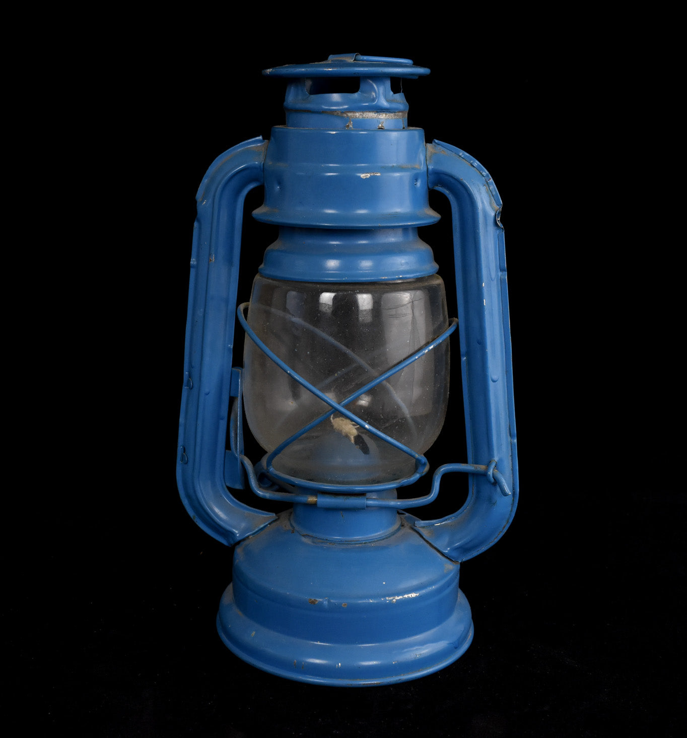 Vintage Lantern Blue Collectible USED 12 inch