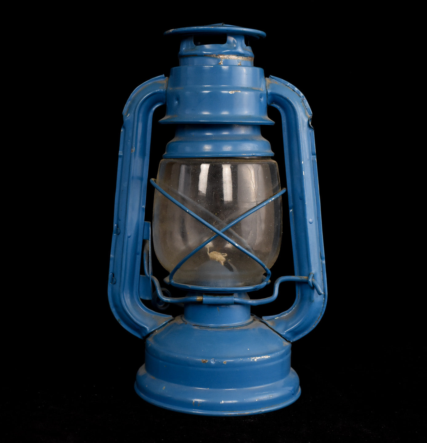 Vintage Lantern Blue Collectible USED 12 inch