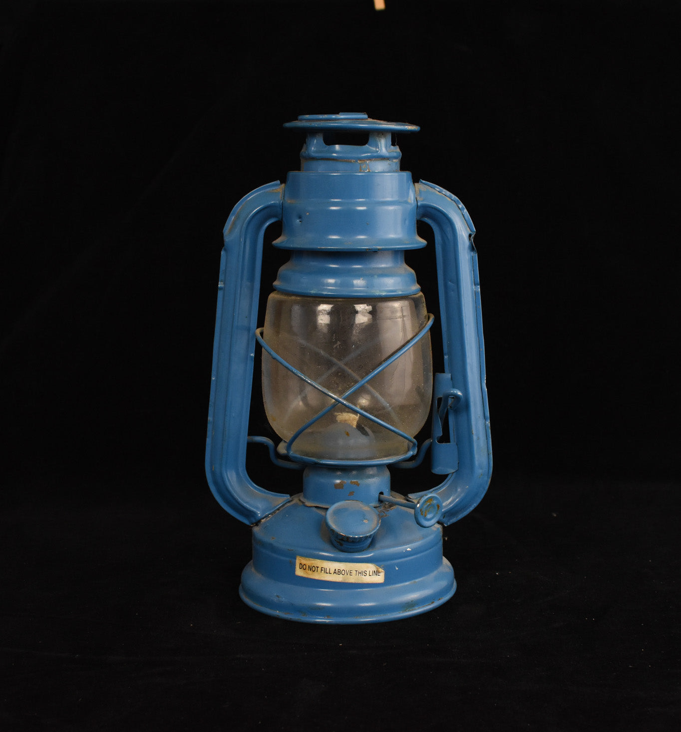 Vintage Lantern Blue Collectible USED 12 inch