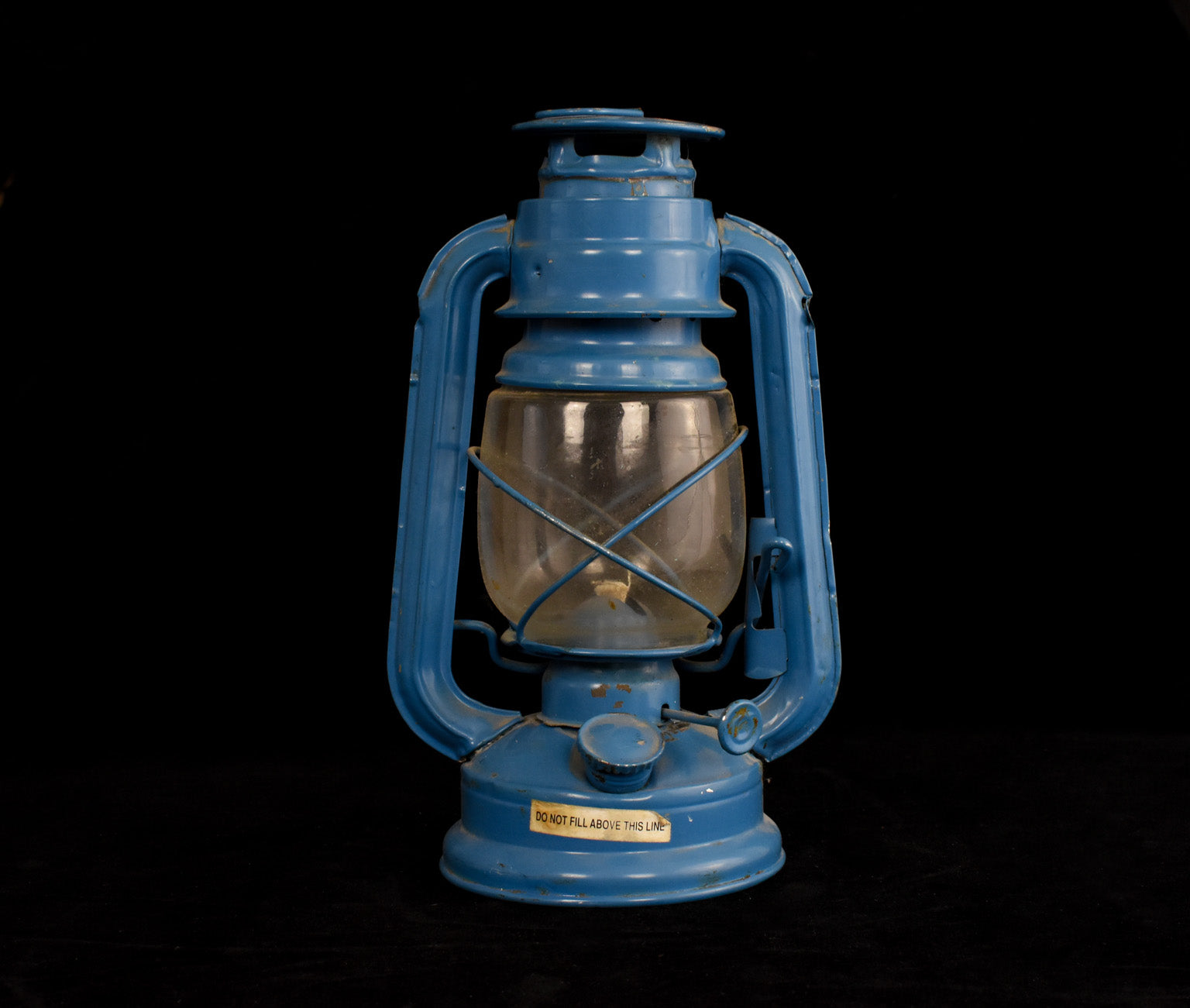 Vintage Lantern Blue Collectible USED 12 inch